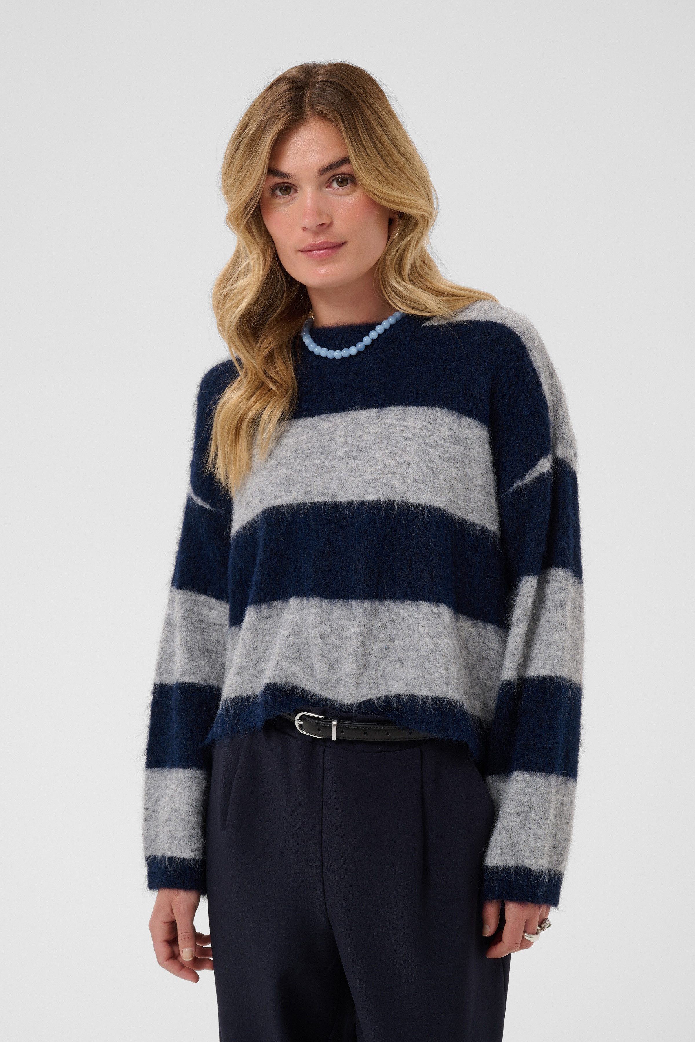 Saint Tropez Strickpullover TayzieSZ Pullover Materialmix, Oversize fit