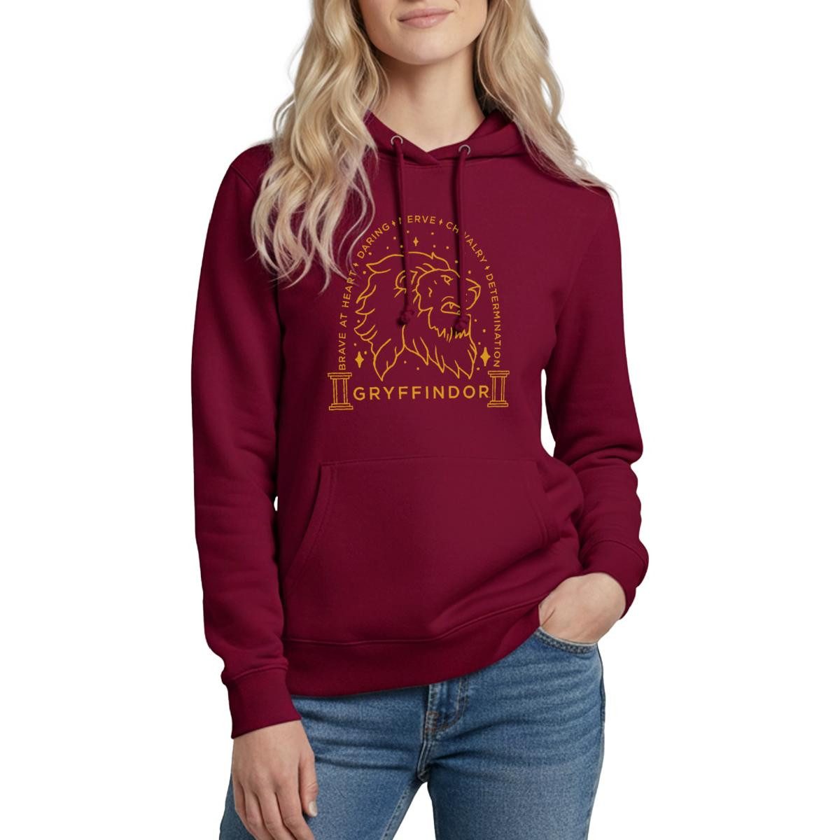 Spreadshirt Hoodie Harry Potter Gryffindor Löwe Damen Hoodie (1-tlg)