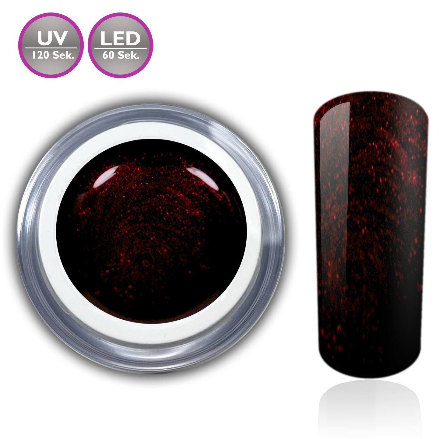 Set Farbgel 5 Rot Ledgel Beautynails x RM UV-Gel Nagelgel Set UV-Gel 5ml