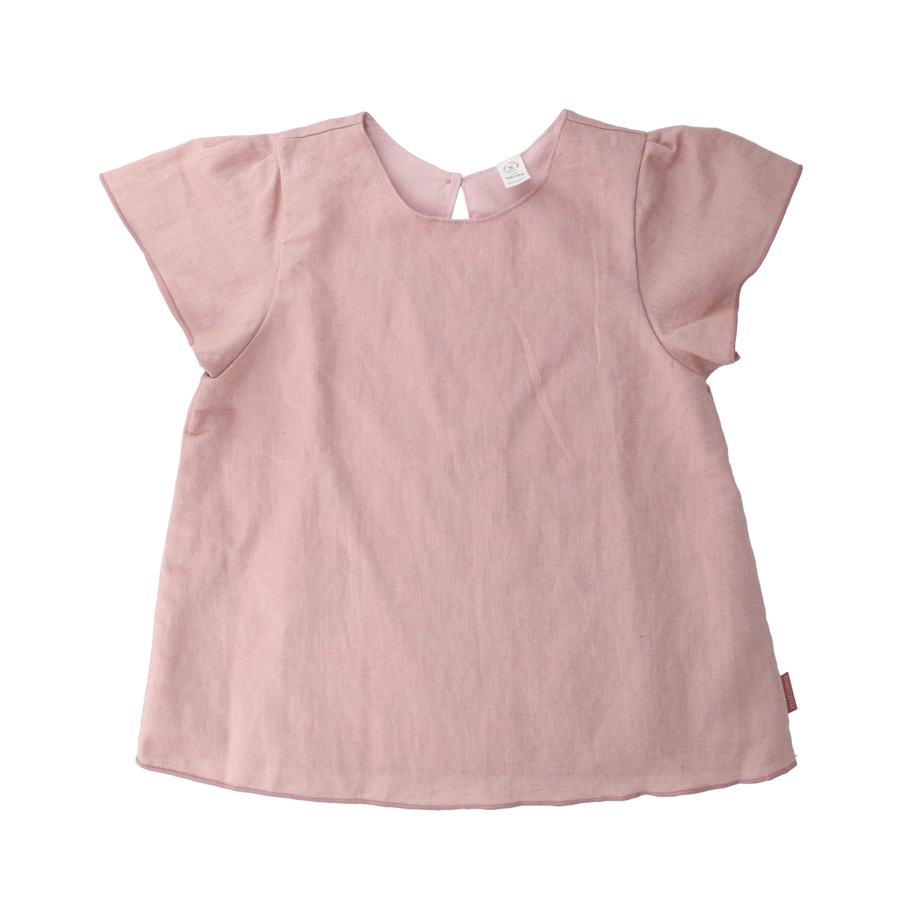 MAXIMO Shirtbluse GOTS MINI GIRL-Bluse Leinenoptik, kurzer Ärmel, Futter (1-tlg)