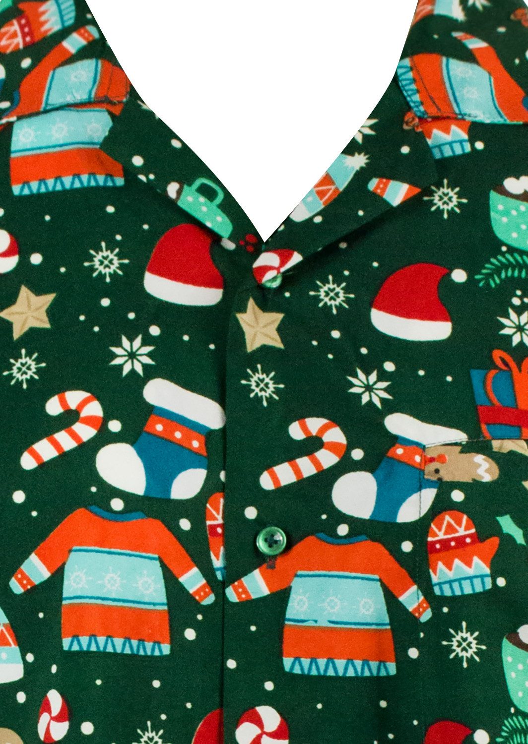 King Kameha Hawaiihemd Christmas Gingerbread Kurzarm günstig online kaufen