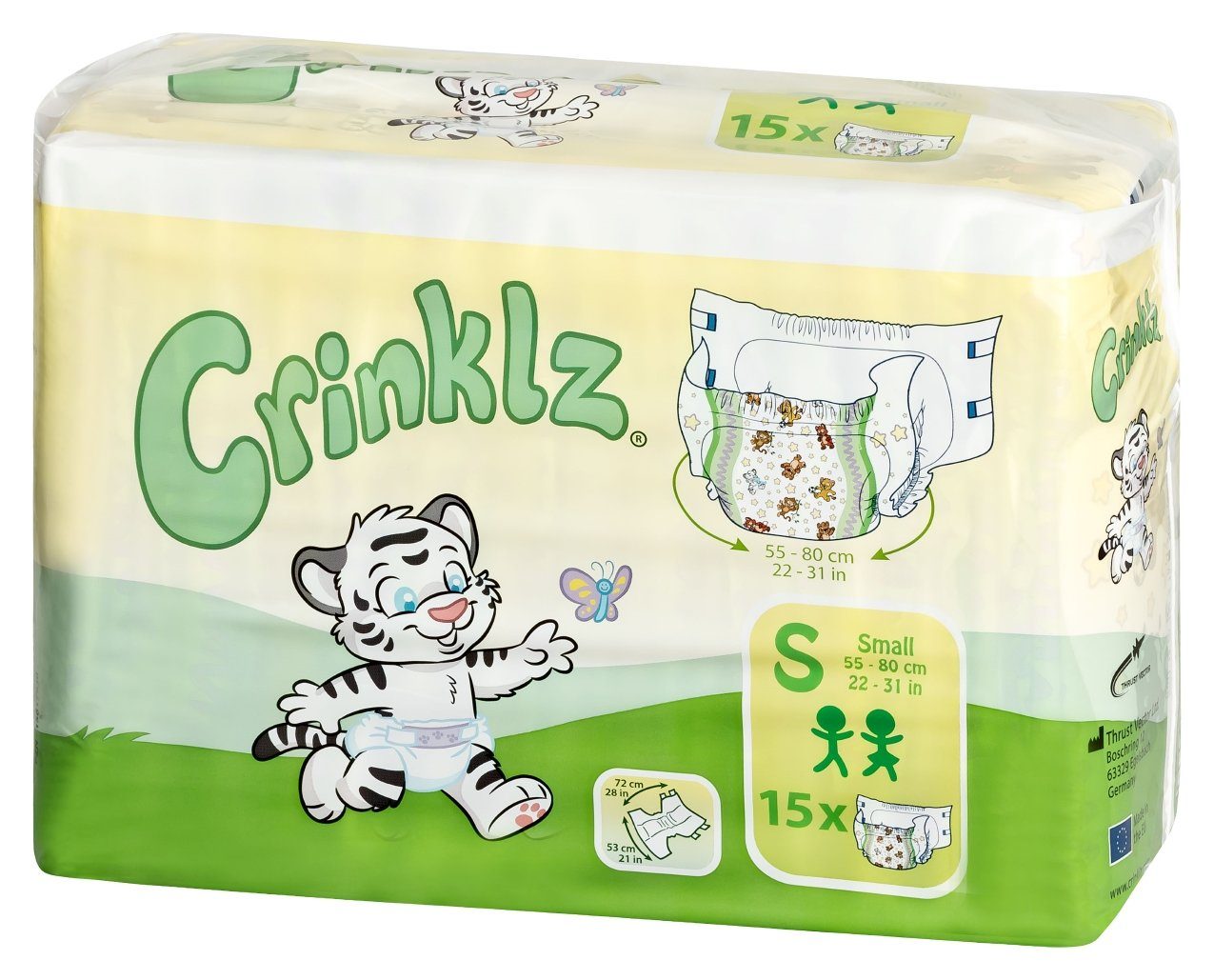 Crinklz Inkontinenzslip CRINKLZ Original Inkontinenz-Slip S 75-110 cm 15 St