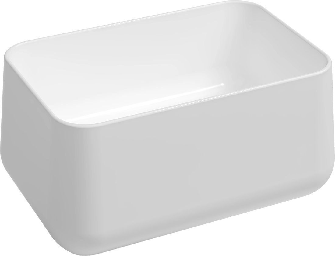 Isvea Waschtisch ALLEGRO Keramik-Waschtisch für Arbeitsplatte hoch, 60x40cm, Weiß