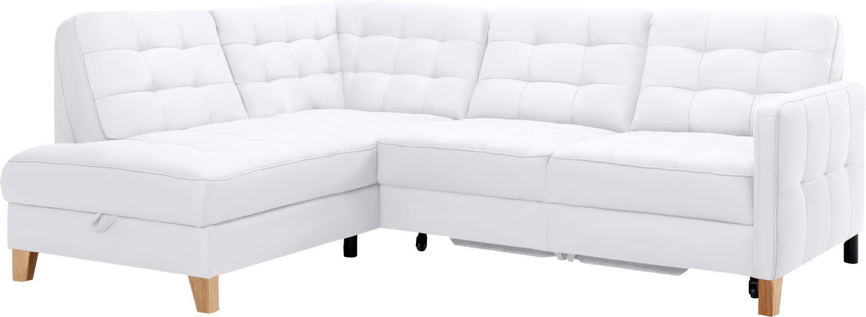 exxpo - sofa fashion mit Bettkasten, Ecksofa in Elio, Bezugsqualitäten vielen wahlweise Bettfunktion und