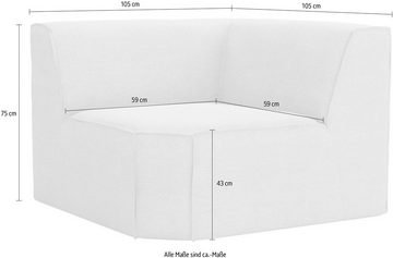 RAUM.ID Sofa-Eckelement Norvid, modular, mit Komfortschaum, große Auswahl an Modulen und Polsterung