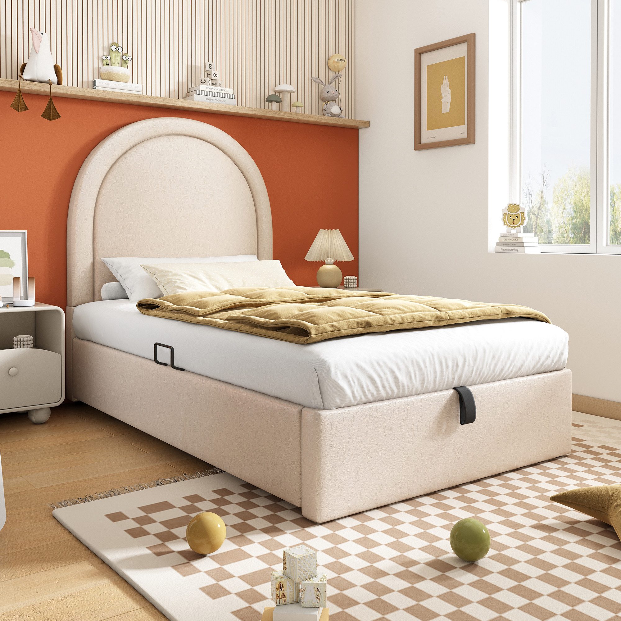 TavilaEcon Boxspringbett Einzelbett mit kosmischem Muster, günstig online kaufen