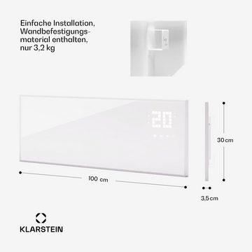 Klarstein Heizkörper Wonderwall Smart Bornholm, elektrischer Infrarot Heizung mit Thermostat Wärmestrahlung