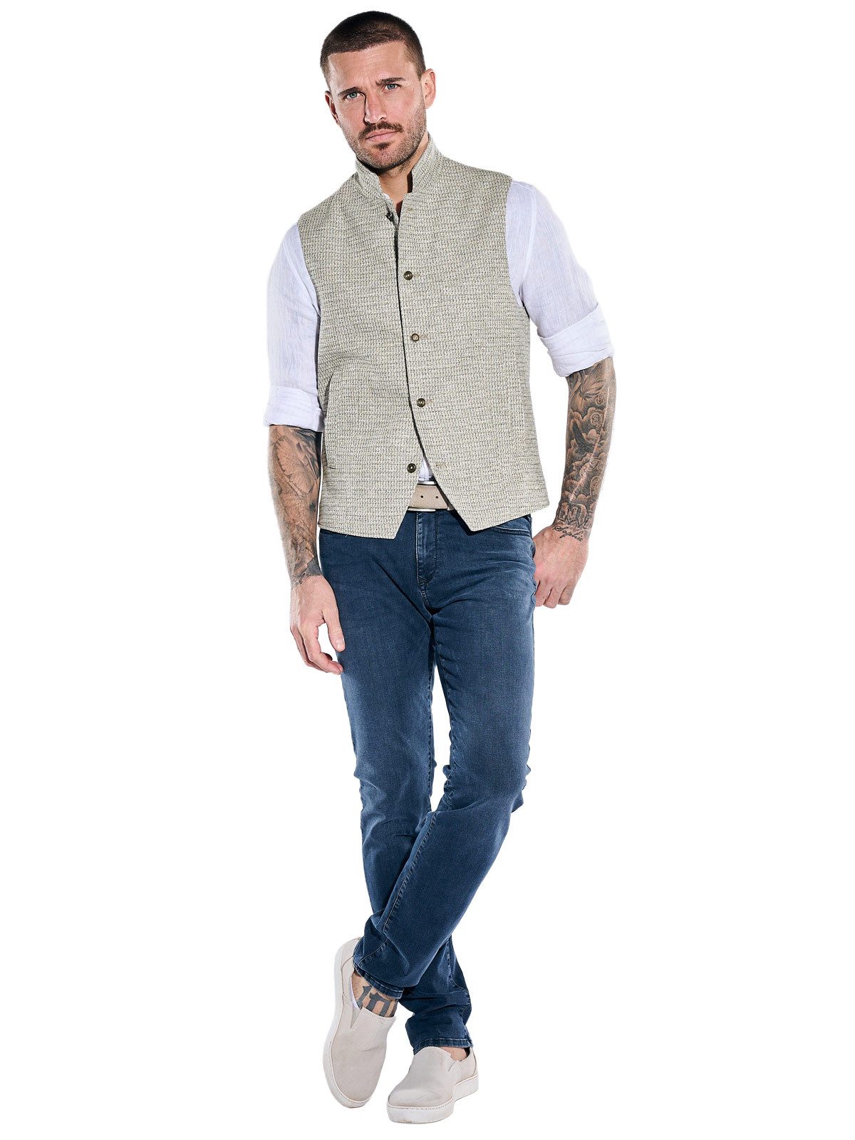 emilio adani Anzugweste Herren Sakkoweste, Braunbeige