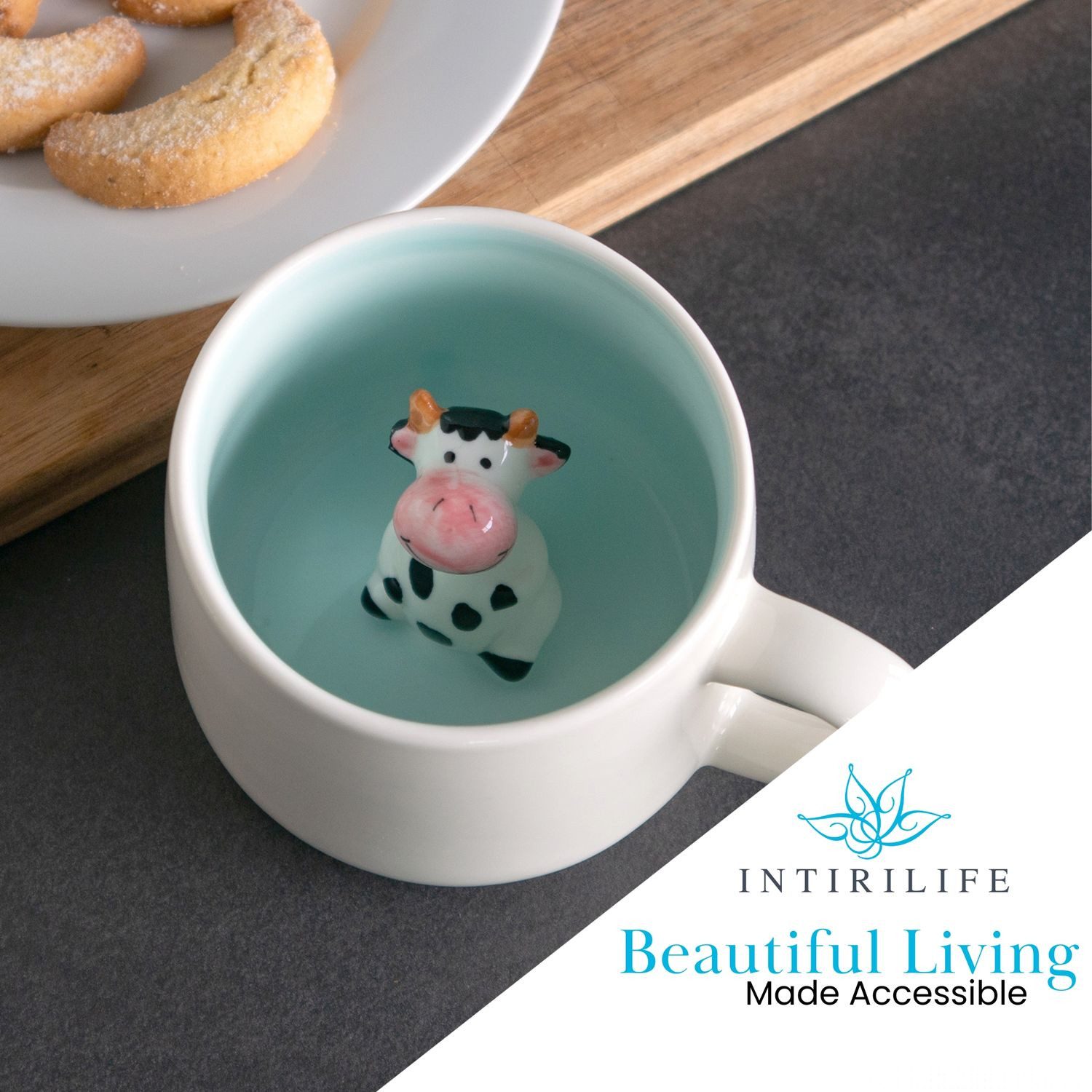 Intirilife Tasse, 1-tlg., Keramik, Kaffeetasse 3D Teetasse Keramik Tasse Cartoon süßes Geschenk Becher
