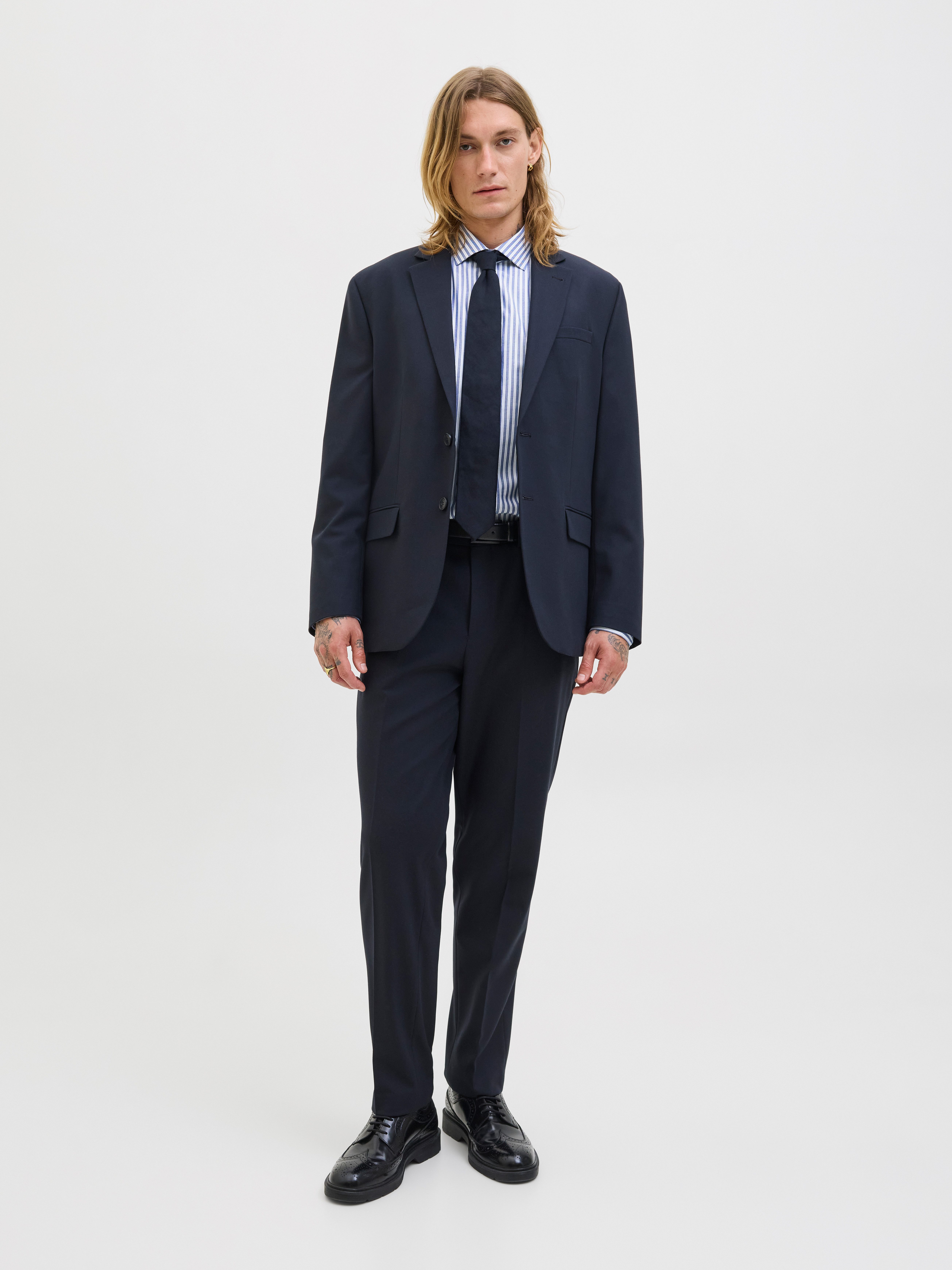 Jack & Jones Langarmhemd JPRBLAPARKER Slim Fit Hemd, atmungsaktiv, ideal für den Alltag Baumwolle, slim fit