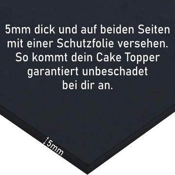 AREA17 Tortenstecker Cake Topper aus Acryl zur Hochzeit, Mr & Mrs, (Kuchendeko Tortenstecker, verschiedene Farben, Kuchendekoration und Tortenschmuck), 100% Made in Germany