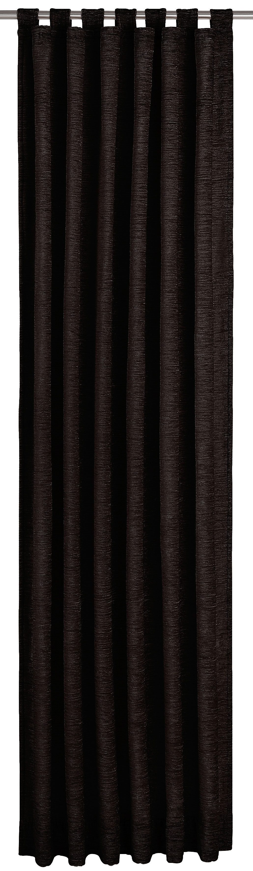 Wirth, blickdicht, schwarz St), (1 g/m², Chenille Vorhang 234 Schlaufen Trondheim