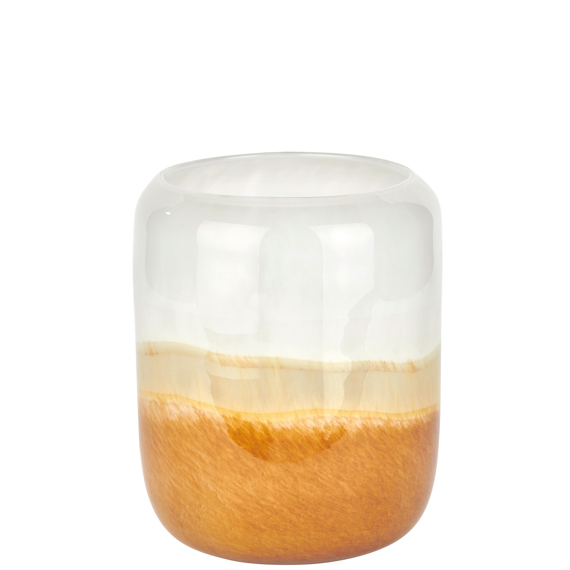 Tischvase Zuccari Vase Glas, alabaster/wüste H 22,5 cm D 1