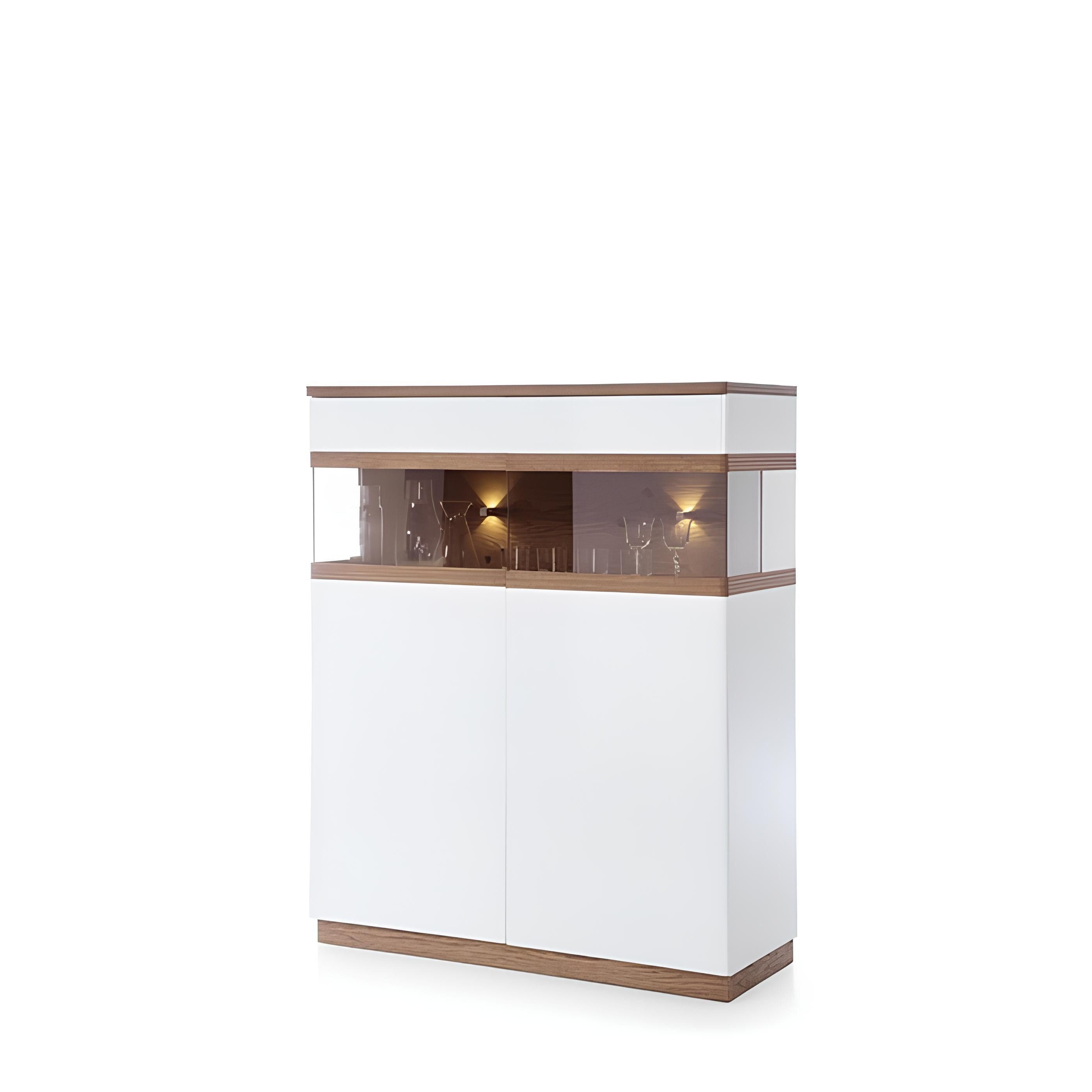 Xlmoebel (6HMOZBOU) Vitrine Luxus Glasvitrine aus Holz mit eleganter Optik und viel Stauraum (1-St., Vitrine) Hergestellt in Europa