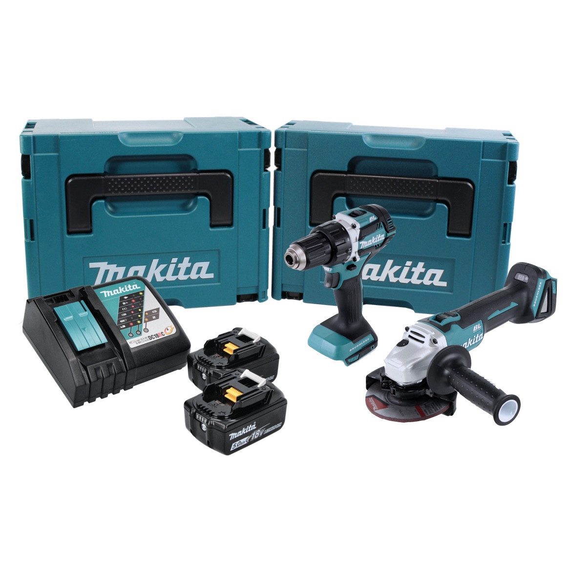 Thumbnail - Makita Akku-Schrauber DLX 2190 TJ1 Akku Combo Kit DDF 484 Akku Bohrschrauber + DGA 504 Akku