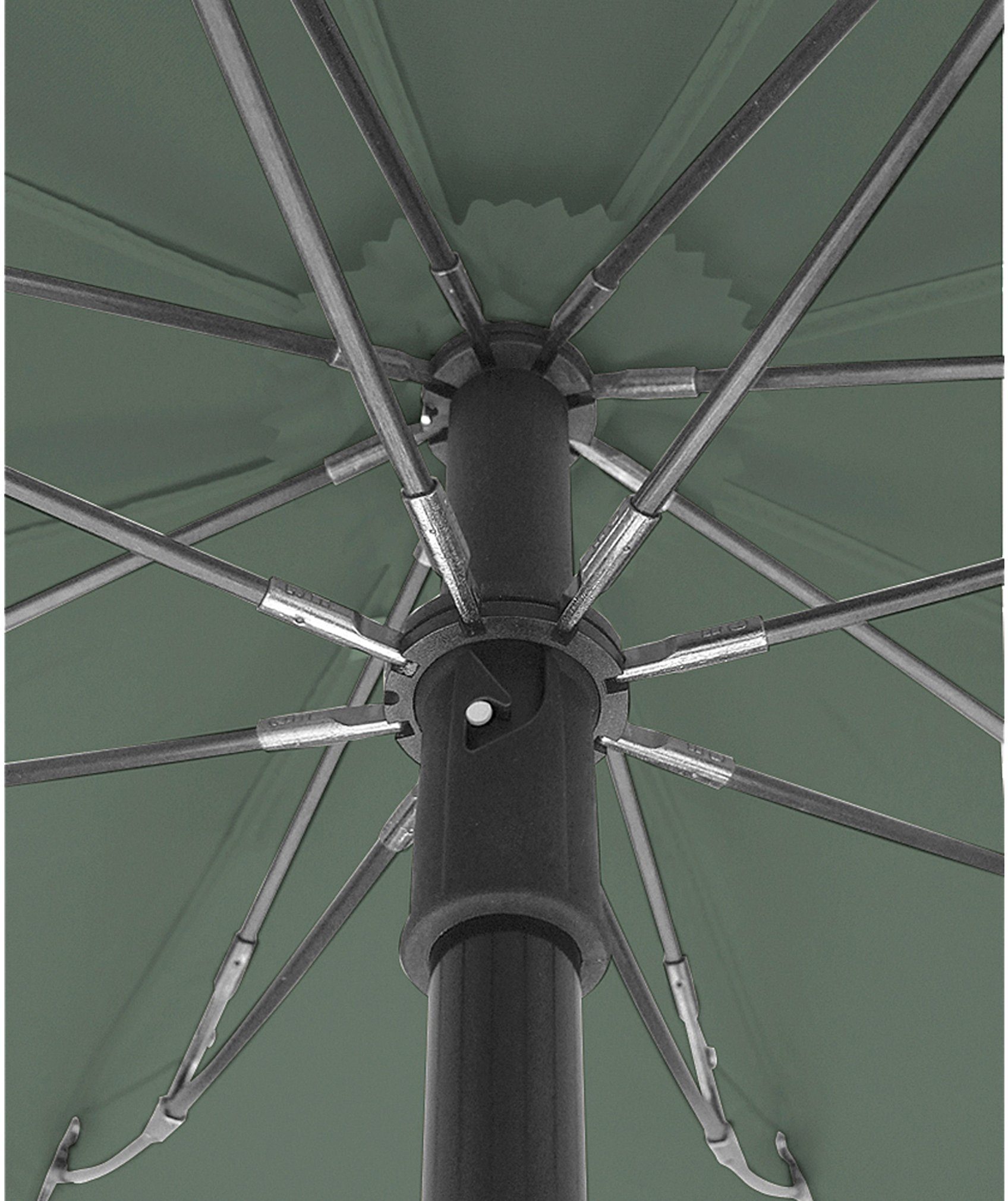 EuroSCHIRM® handfrei tragbar olivgrün, handsfree, teleScope Taschenregenschirm