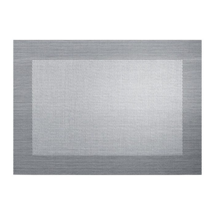 Platzset ASA Selection Tischset silver black metallic 46 x 33 cm mit gewebte ASA