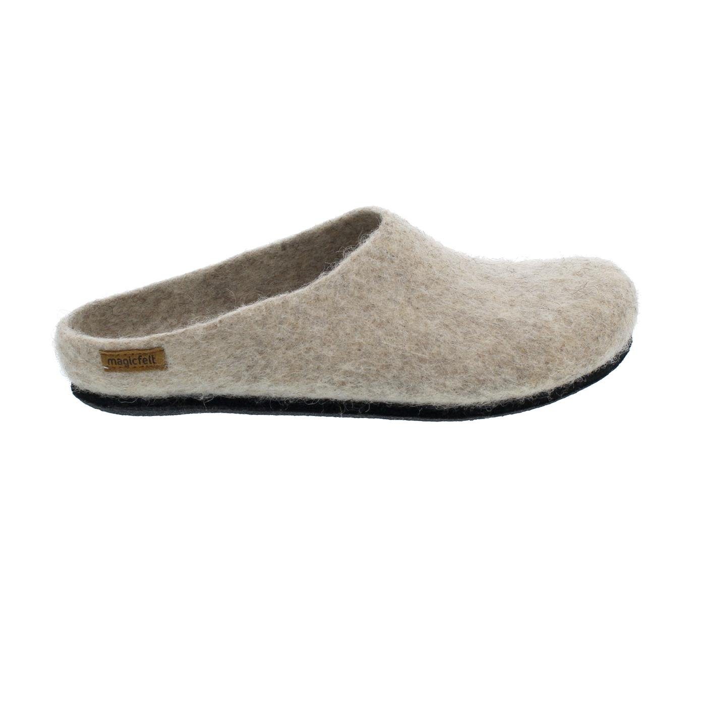 Magicfelt Magicfelt Damen-Wollfilz-Pantoffel, Beige, extradicke Filzsohle, AT 7 Pantoffel