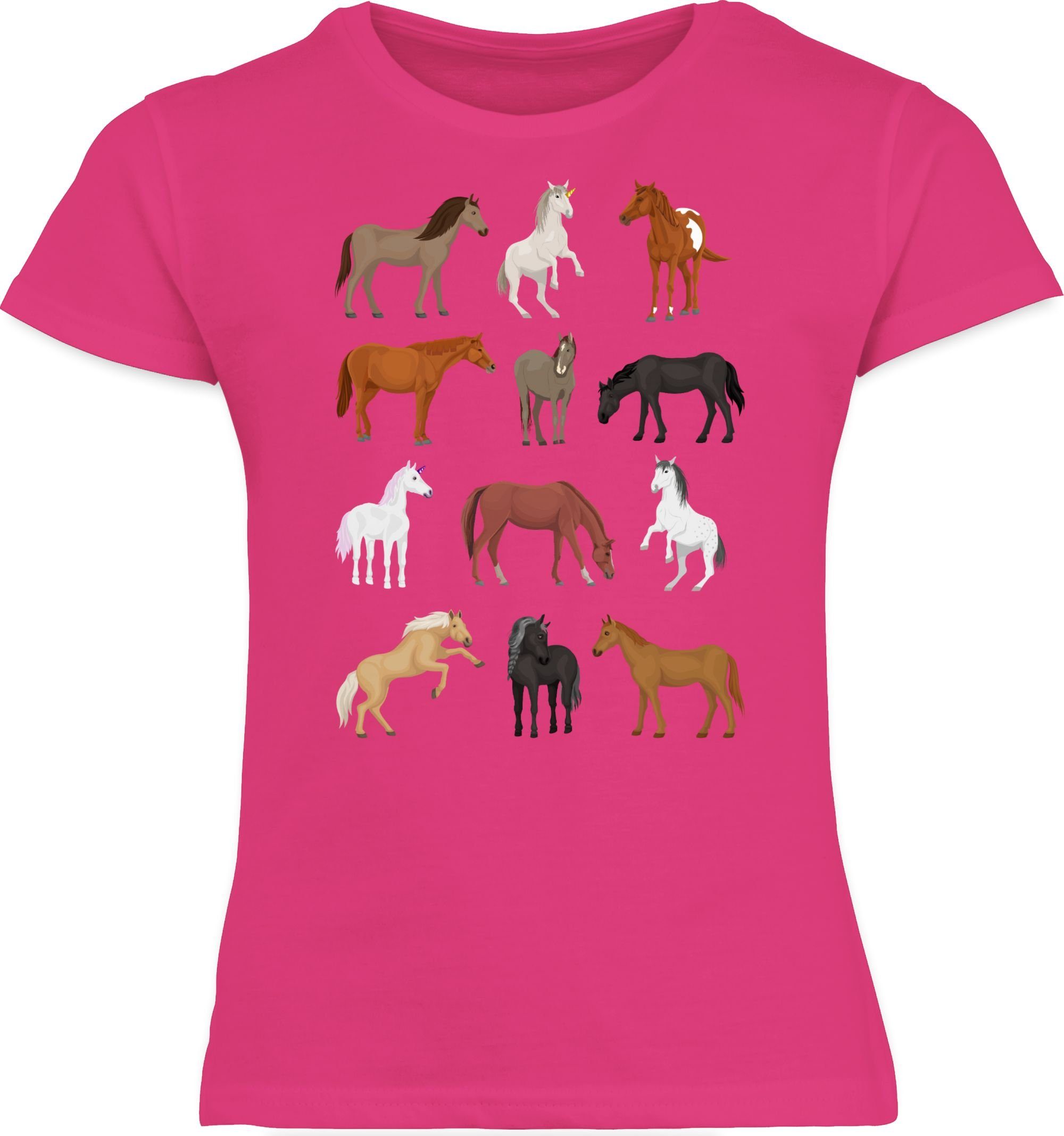 Shirtracer T-Shirt Pferde Reihe Tiermotiv Animal Print