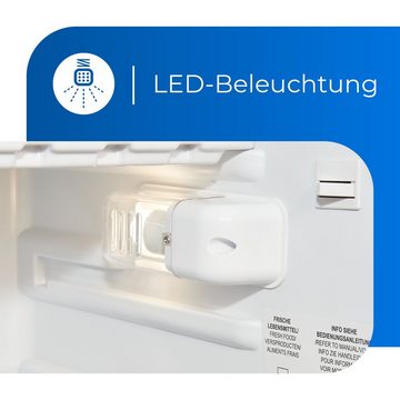 exquisit Kühlschrank KS86-0-090E, 83.5 cm hoch, 44.5 cm breit, 79 Liter Nutzinhalt, Eisfach, LED-Beleuchtung