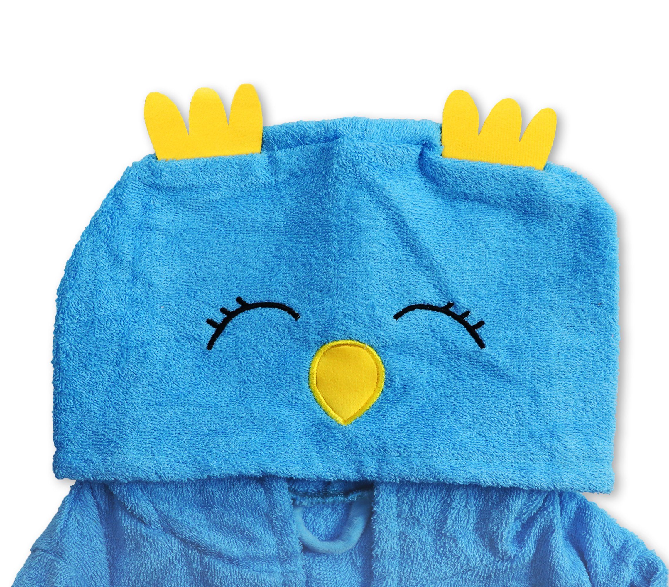jilda-tex Kinderbademantel Kapuze, Designs im verschiedene Jahren von Alter Kinder 2-3 Blau Gürtel, in für Happy