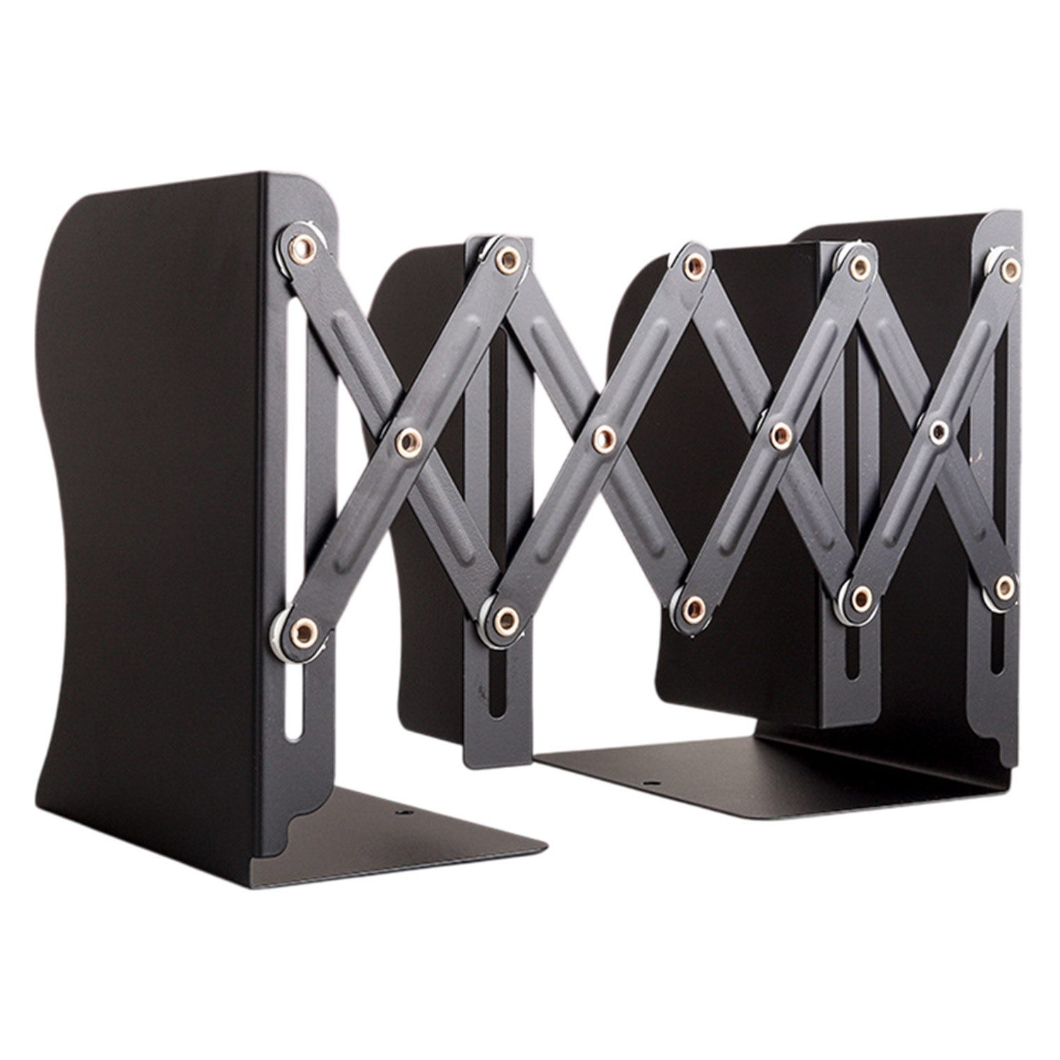Refttenw Buchstütze Metall Buchstützen Verstellbar Buchständer Rutschfest Bücherstütze, für Schreibtisch, Büro, Bücherregal