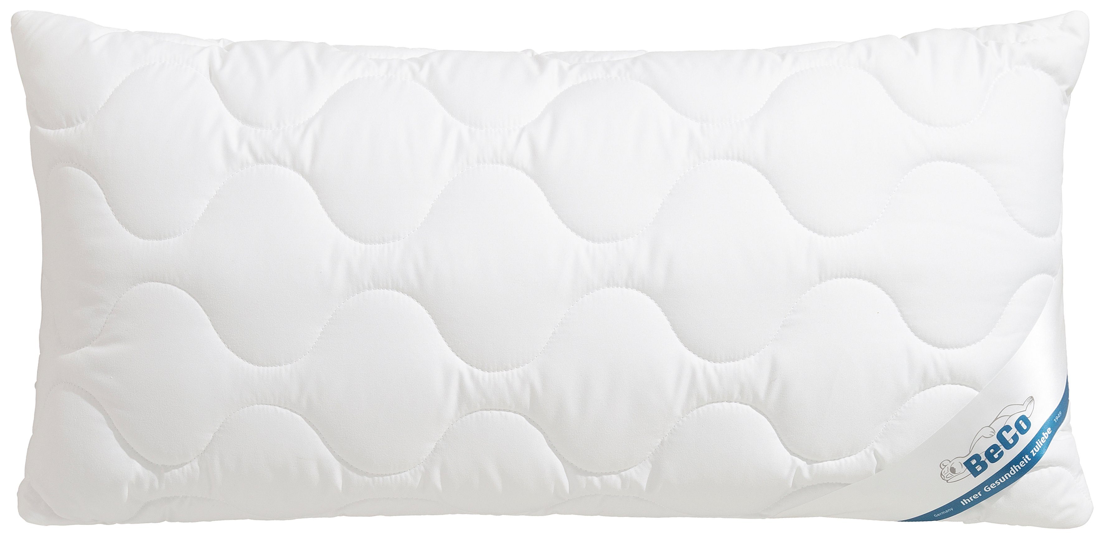 Beco Kopfkissen, Füllung: Polyester, Bezug: Bio-Baumwolle oder Microfaser-Feinbatist samtweich, Seitenschläfer, Rückenschläfer, Kissen in den Größen 40x80 cm und 80x80 cm erhältlich!