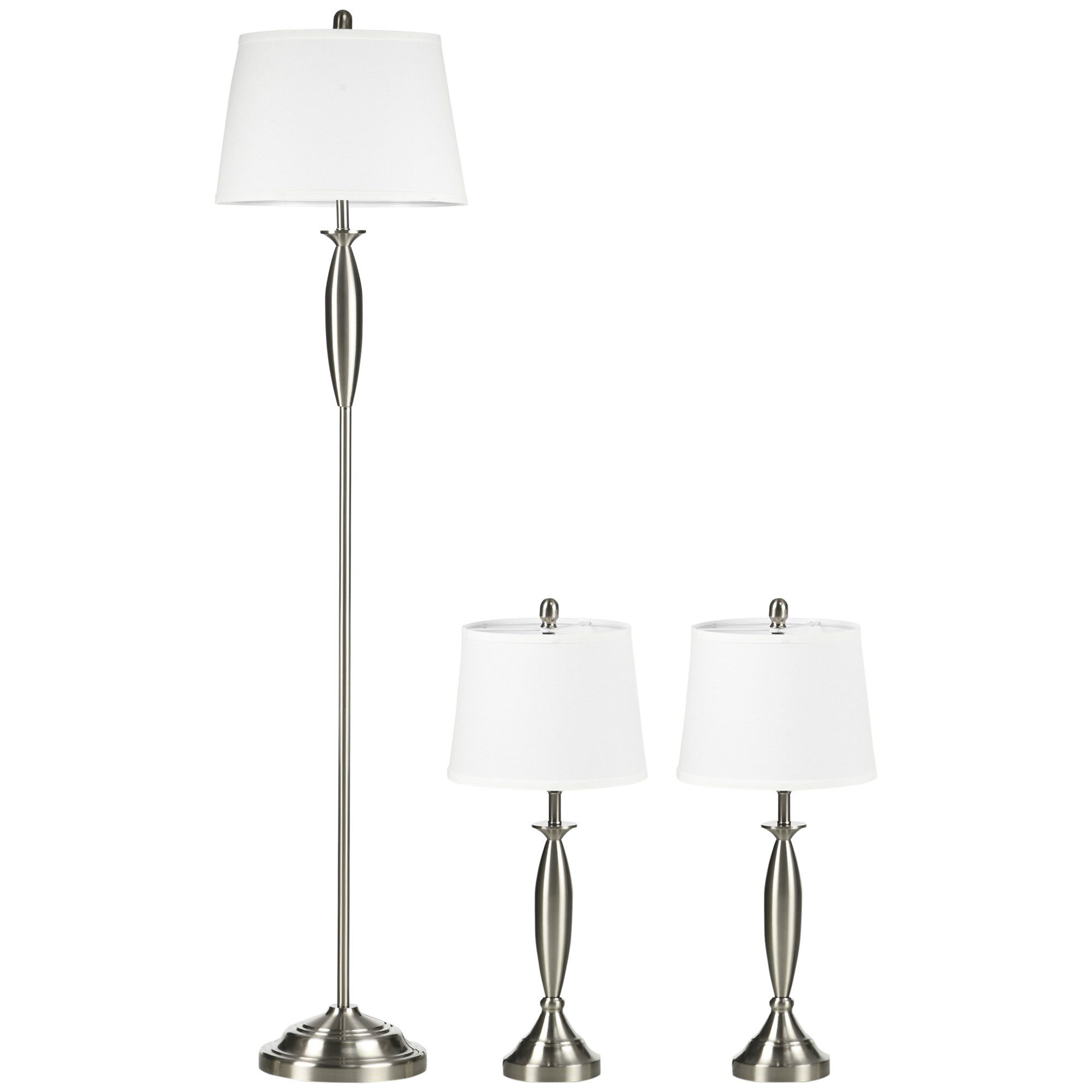 Leuchtmittel, Stehlampe Ein-,Ausschalter, HOMCOM 1 2er-Set Tischleuchten, Ohne Stehleuchte, 1