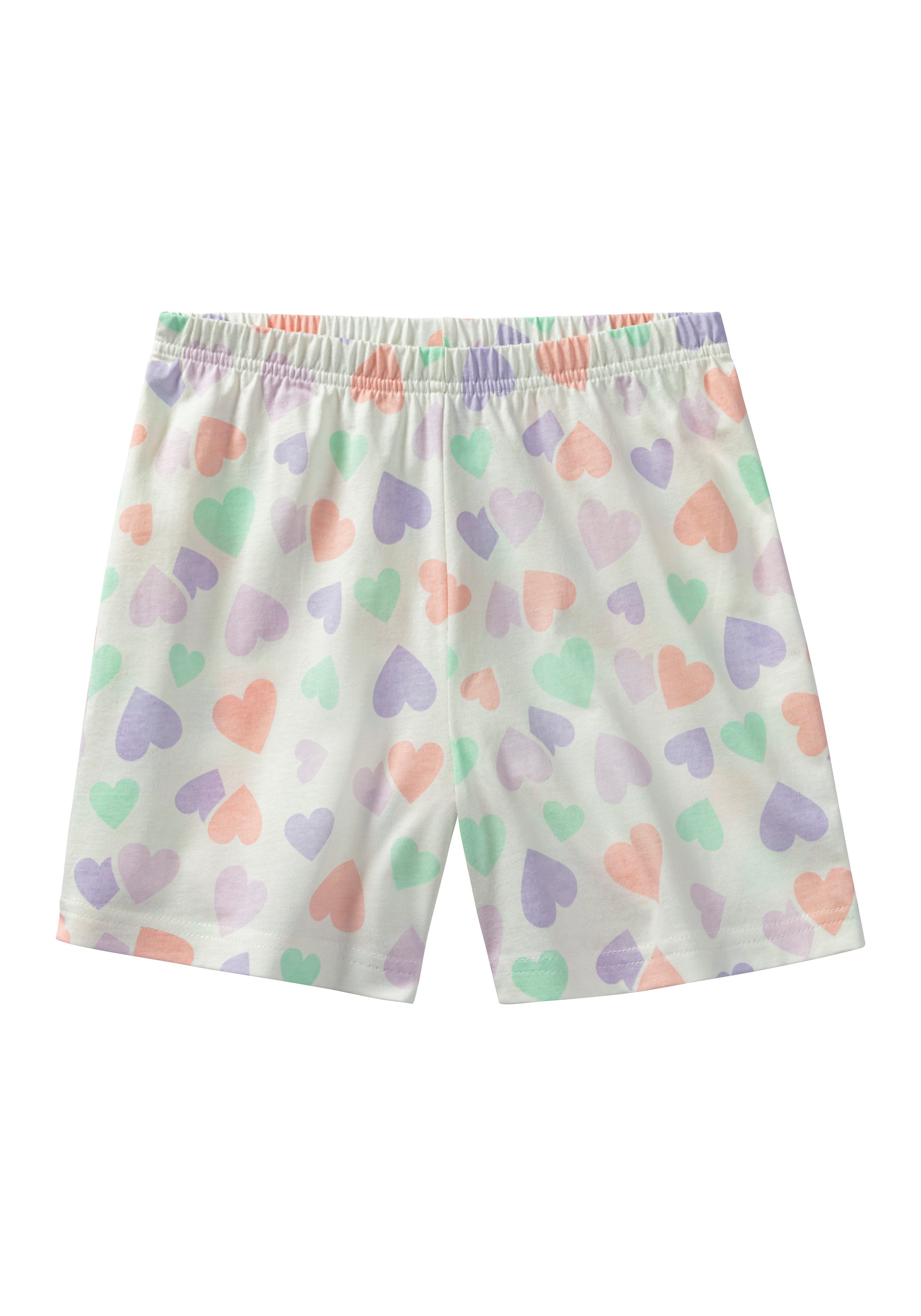 petite fleur Pyjama (2 tlg., 1 Stück) Schlafanzug mit modisch kurzem Shirt