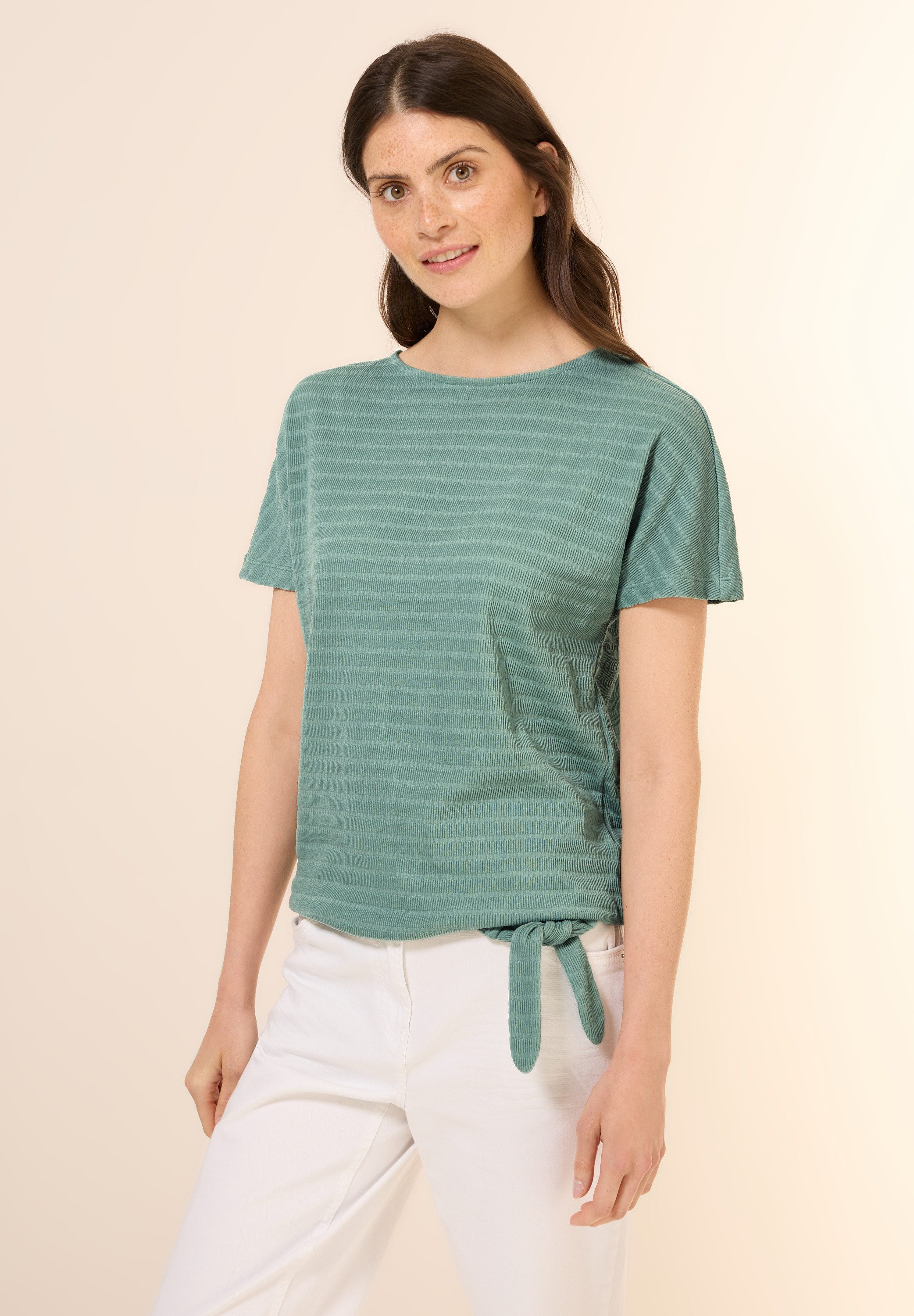CECIL T-Shirt mit Knoten am Saum günstig online kaufen