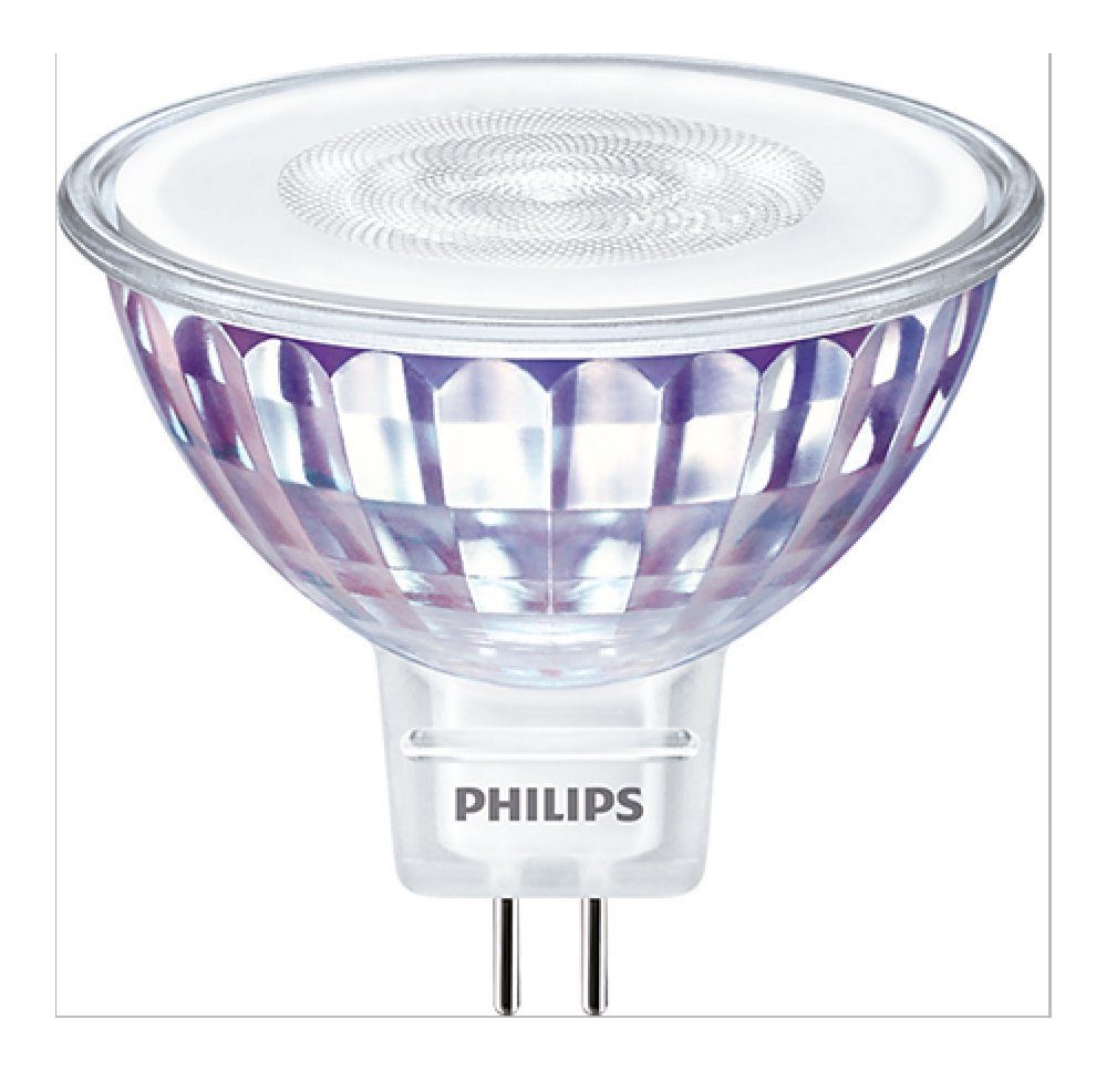 Philips LED-Leuchtmittel Philips LED GU5,3 MR16 7W = 50W 36° 660lm Neutralweiß 4000K DIMMBAR, GU 5,3, Neutralweiß, dimmbar