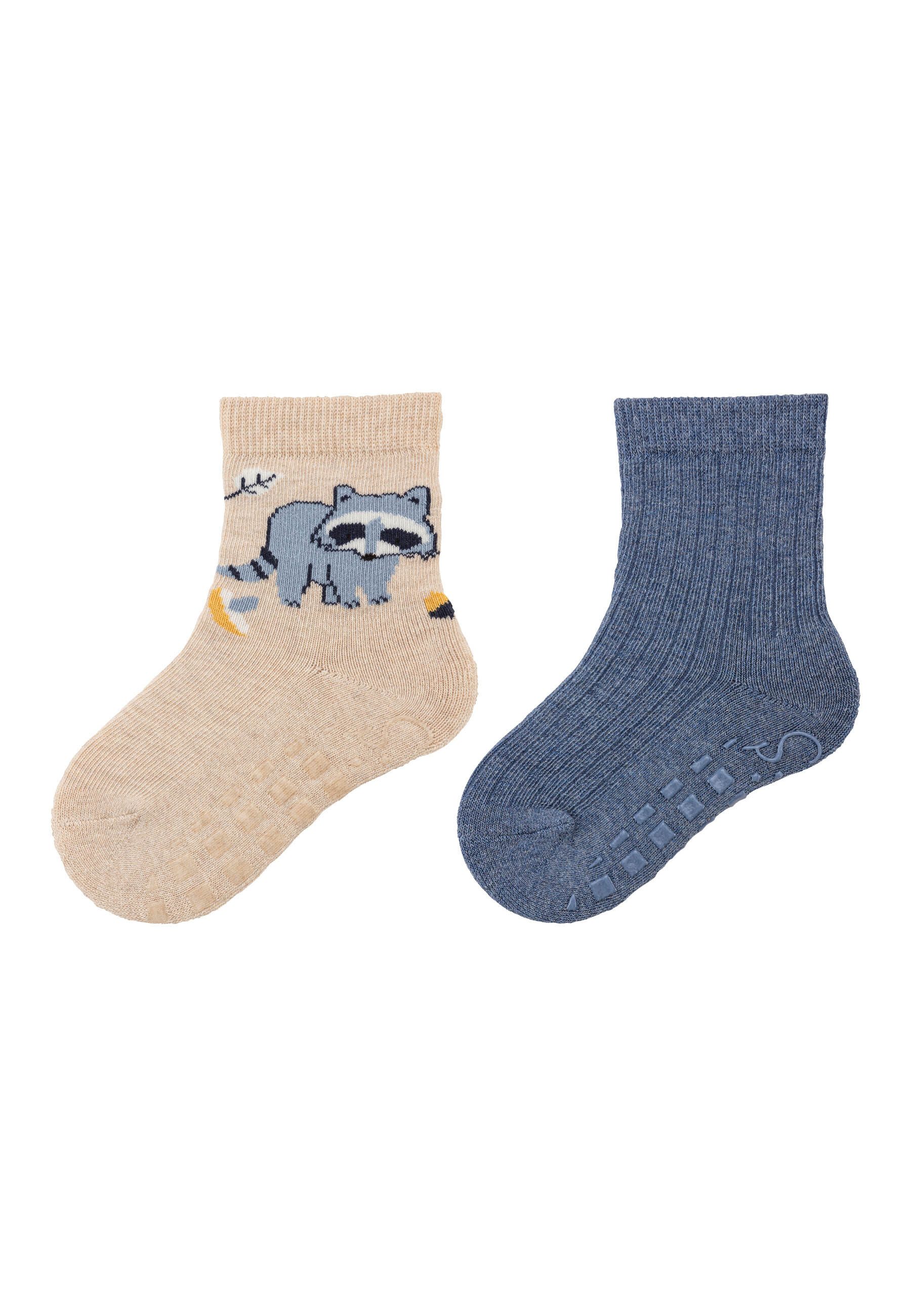 ABS-Socken ABS Socken Waschbär, 2er-Pack