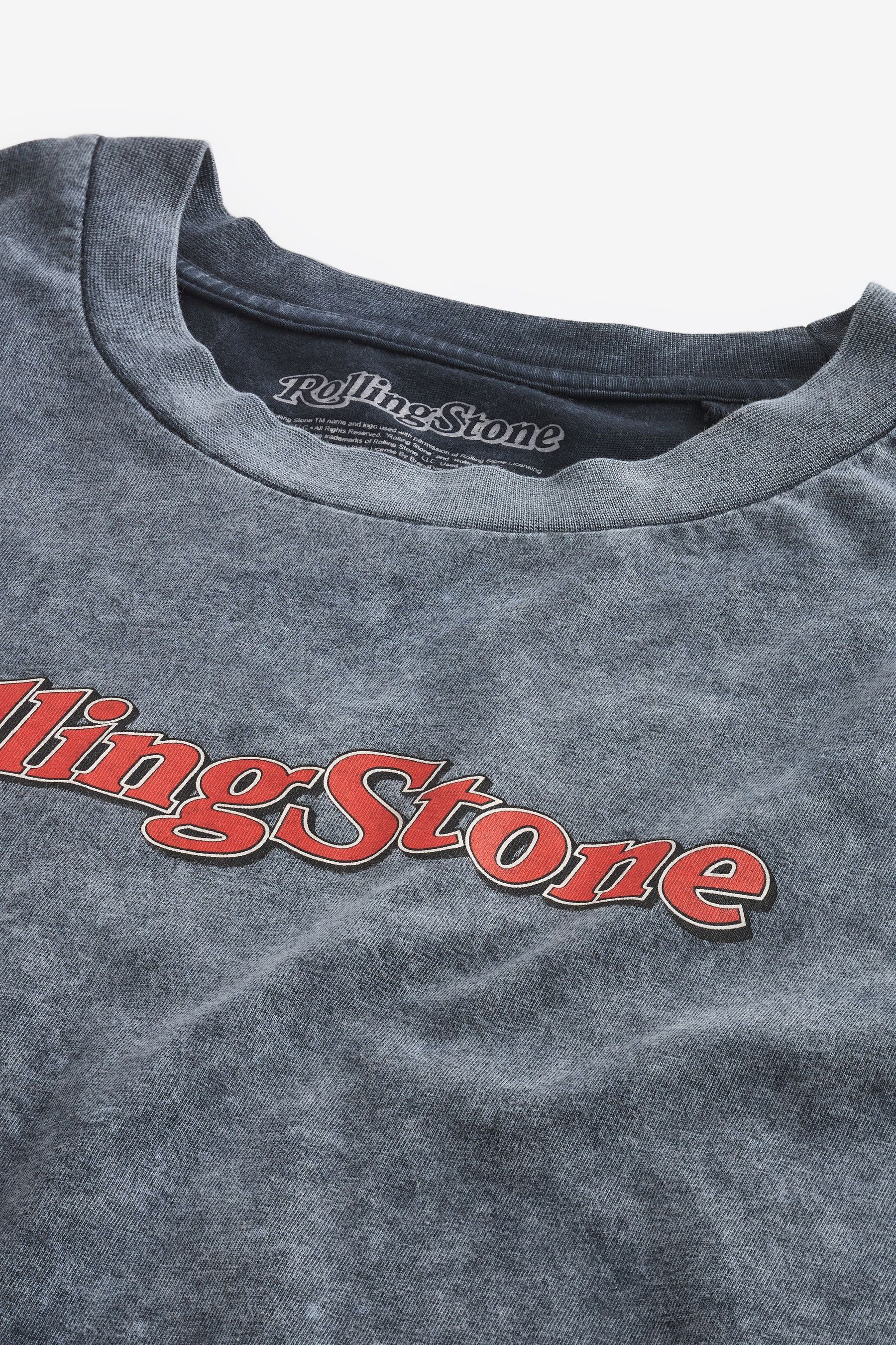 T-Shirt Next Grey License Stones Rolling T-Shirt Charcoal (1-tlg)