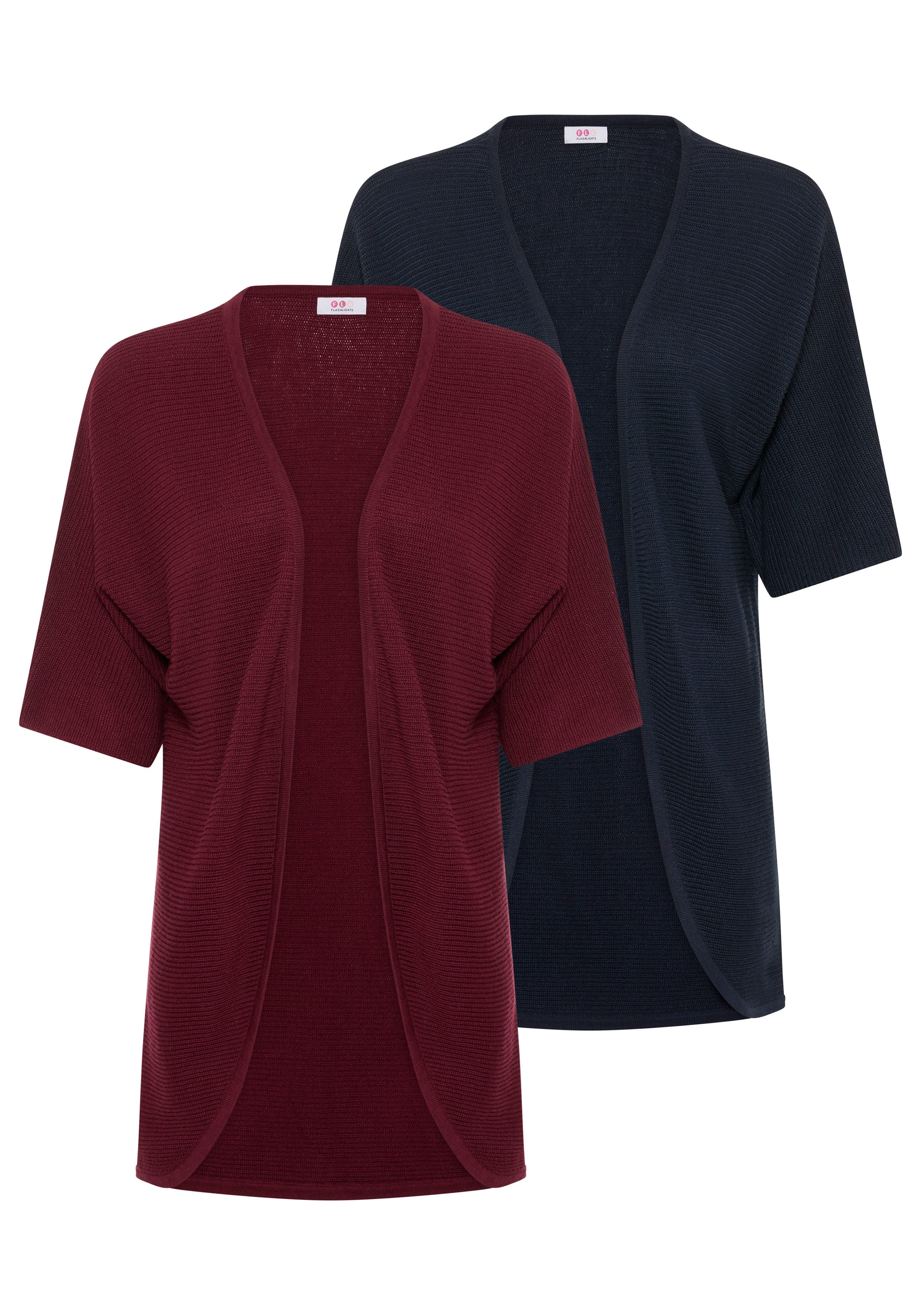 Flashlights Longstrickjacke (2er-Pack) in offener Form und 3/4 Ärmeln - im Set. € 54,99, (€ 54,99 pro 1 Stk).