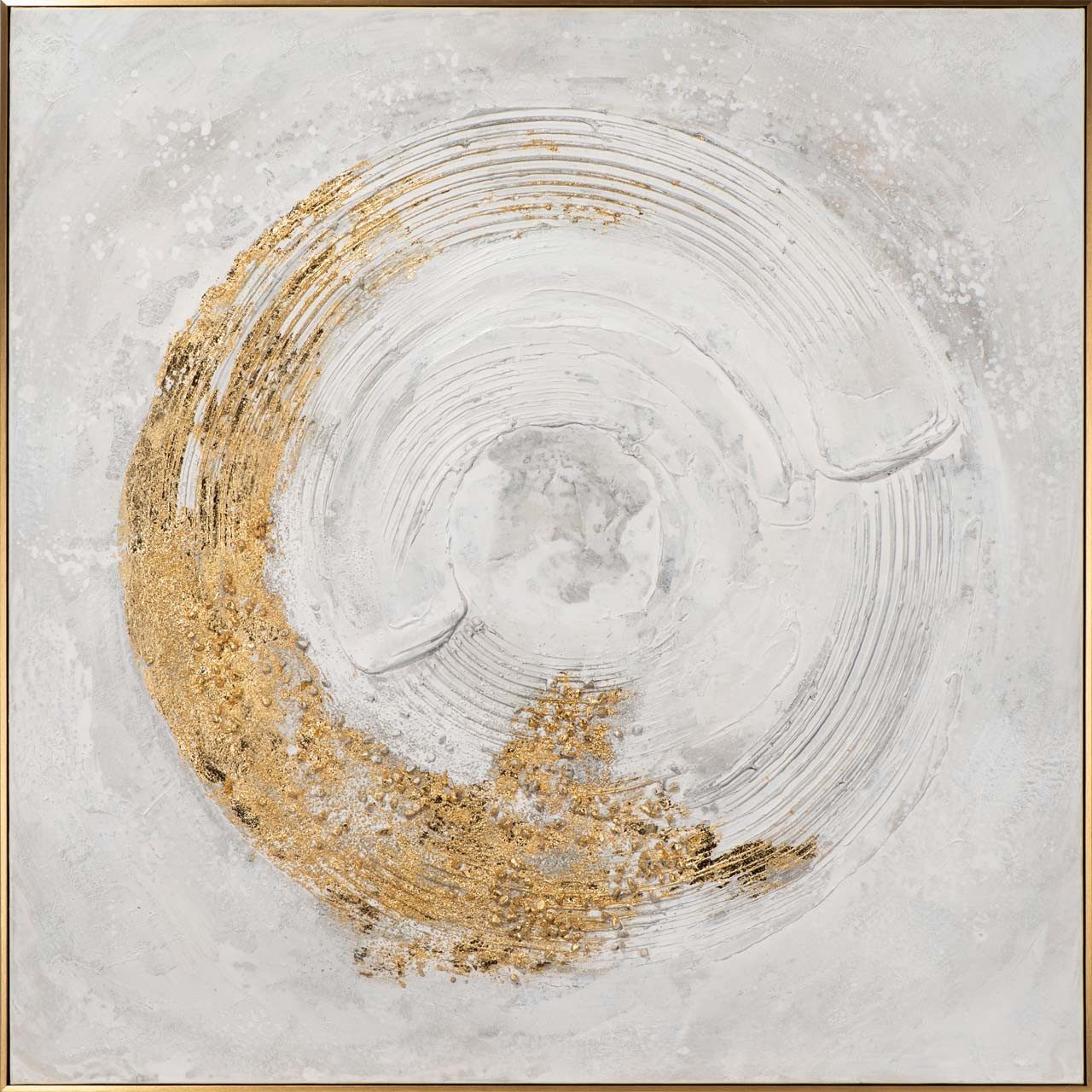 ArtUniverse Gemälde Golden Swing 100 x 100 cm, Abstrakt