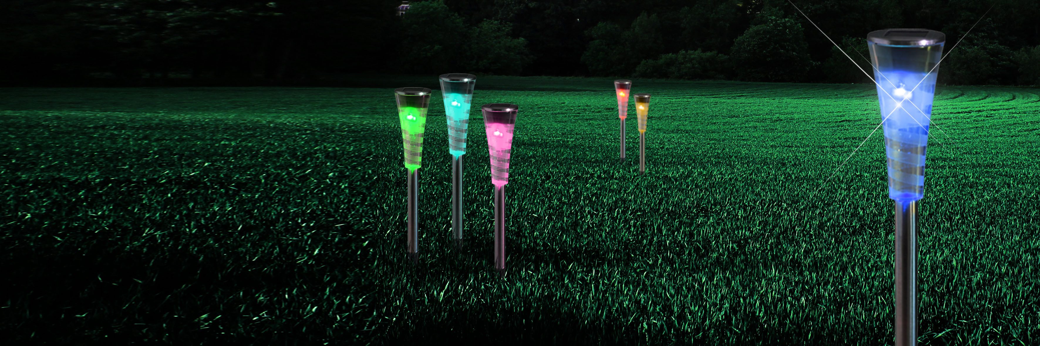 GLOBO LIGHTING LED Solarleuchte SOLAR, LED fest integriert, RGB, Solar, Garten, RGB, rot-grün-blau, Akku, Terrasse, IP44