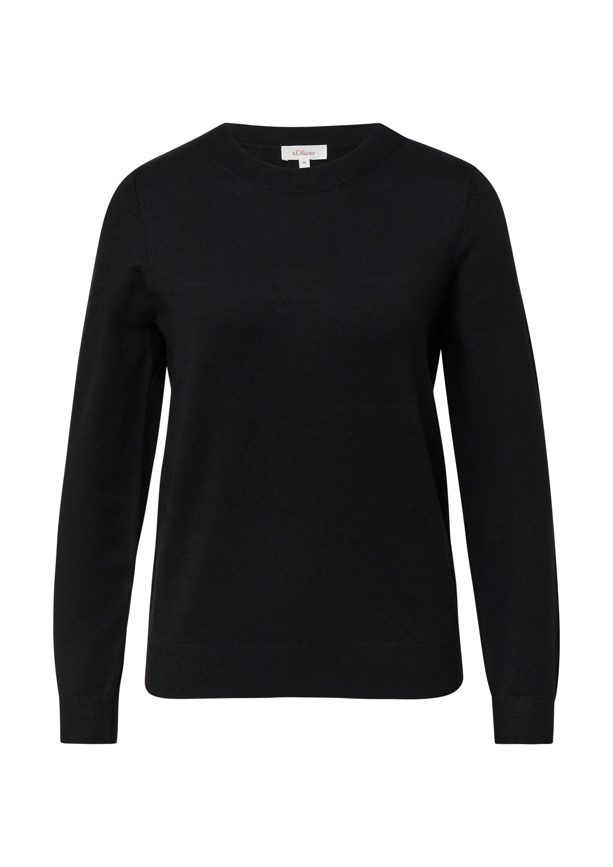 s.Oliver Longpullover Strickpullover Strickpullover aus Viskosemix
