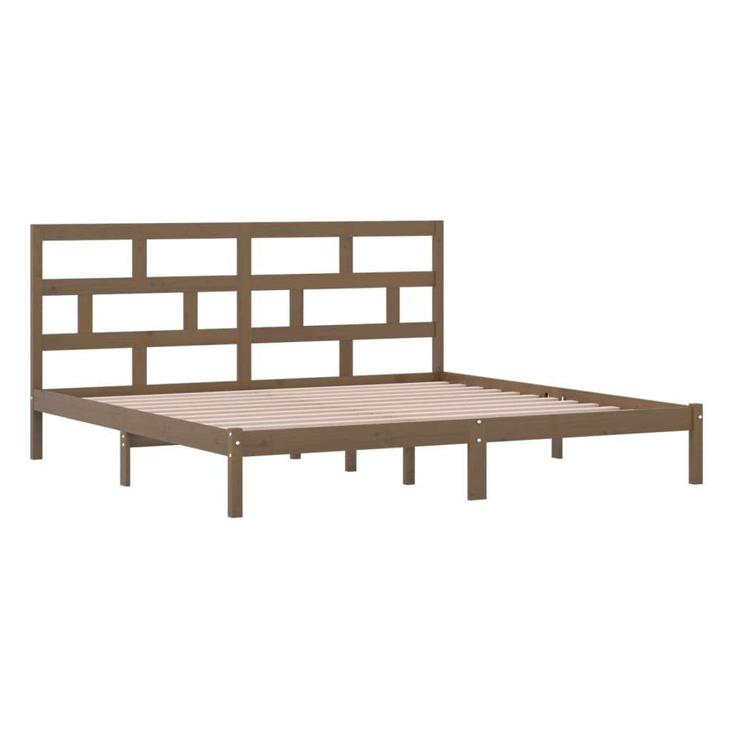 Vidaxl Massivholzbett Honigbraun Kiefer 200x200 Cm günstig online kaufen