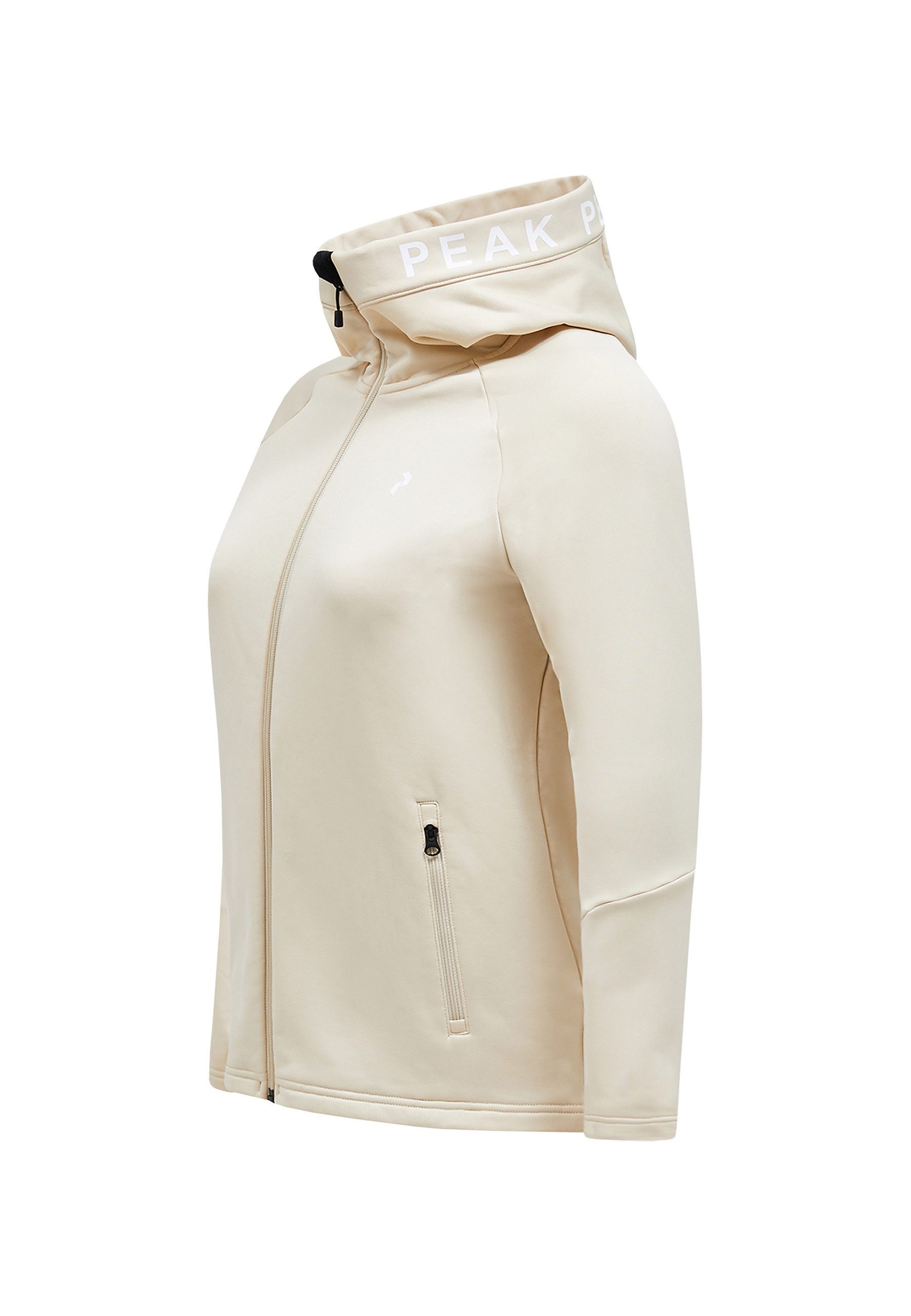 Peak Performance Fleecejacke W Rider Zip Hood mit Label-Applikationen