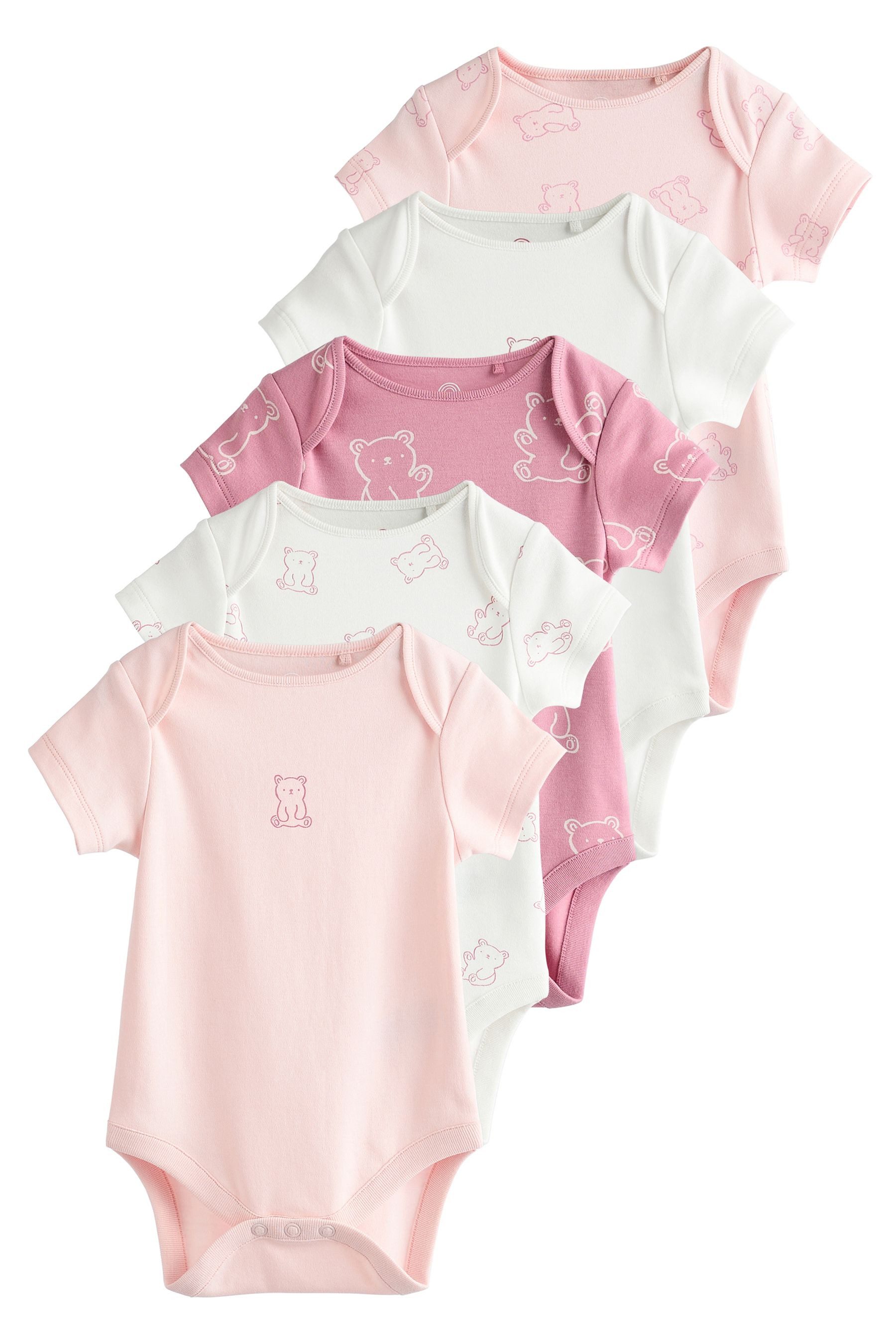 Langarmbody Baby Bodysuits aus 100 % Baumwolle im 5er-Pack