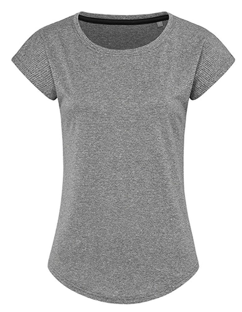 Design Umweltfreundlich Funktionsshirt recyceltem Material Damen Heather T-Shirt Goodman Atmungsaktiv, aus Sport Grey