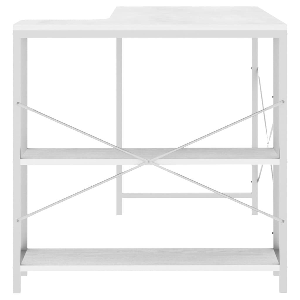 Weiß furnicato Holzwerkstoff 110x72x70 Computertisch Schreibtisch cm