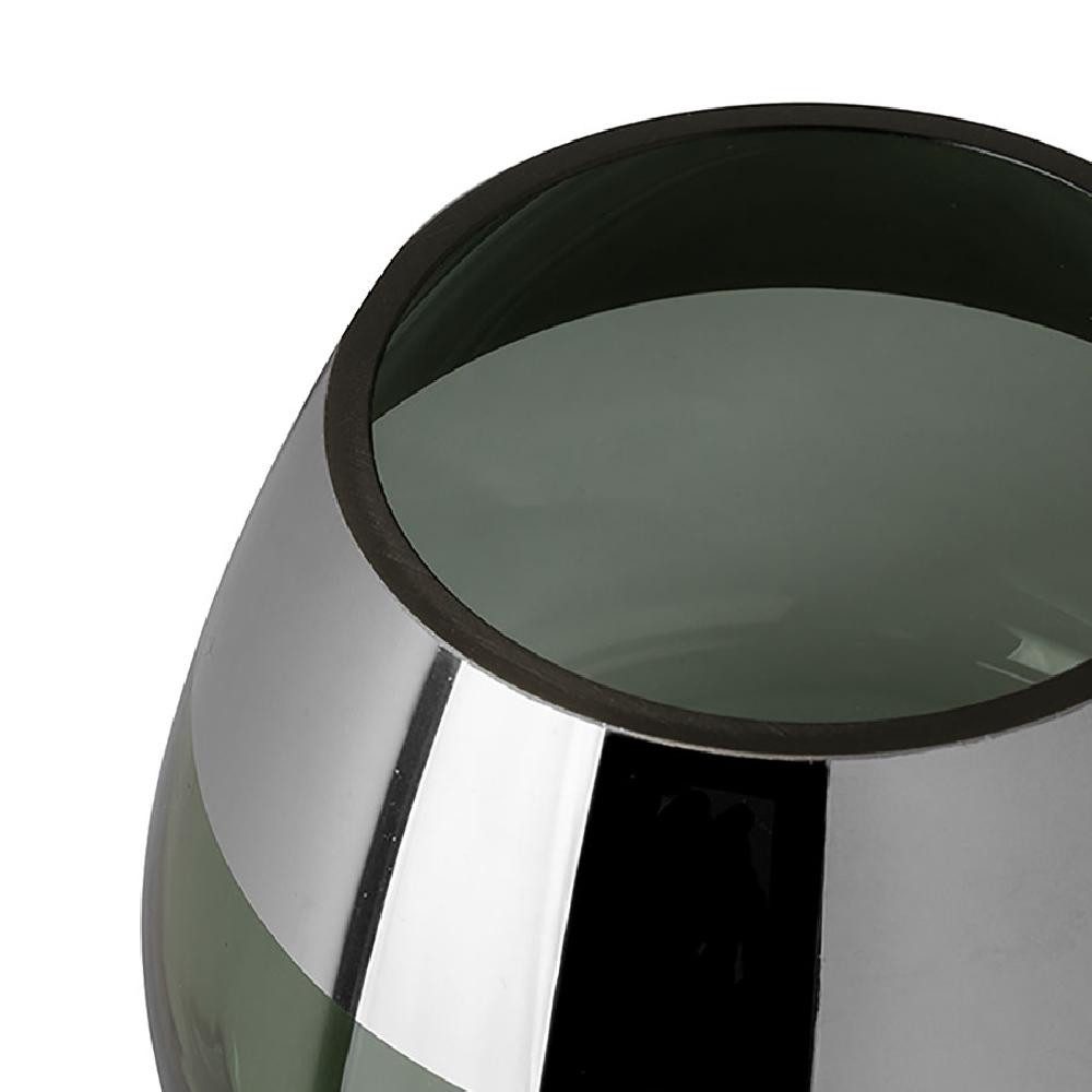Fink Kerzenhalter Windlicht Bella Grün mit Platinrand (11cm) – Bild 4 von 5