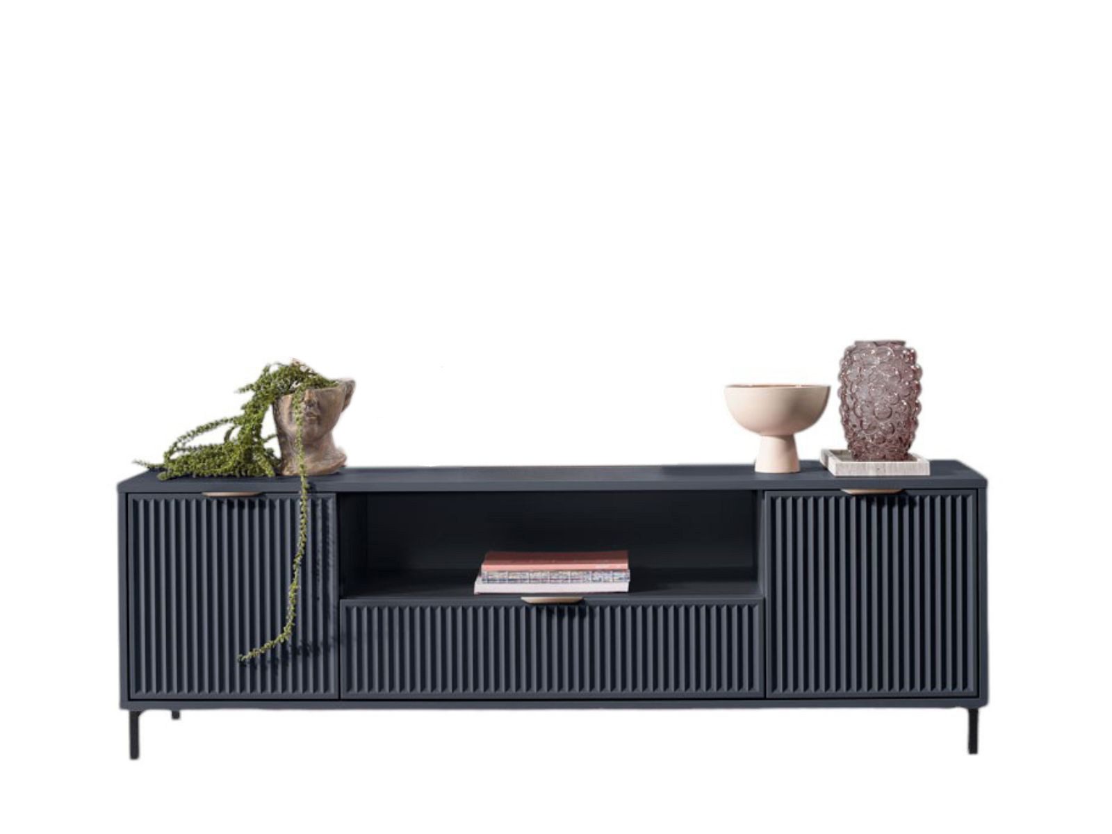Compleo TV-Schrank TV-Tisch VIVAS, 2 Türen, Modern Wohnzimmer, TV-Kommode