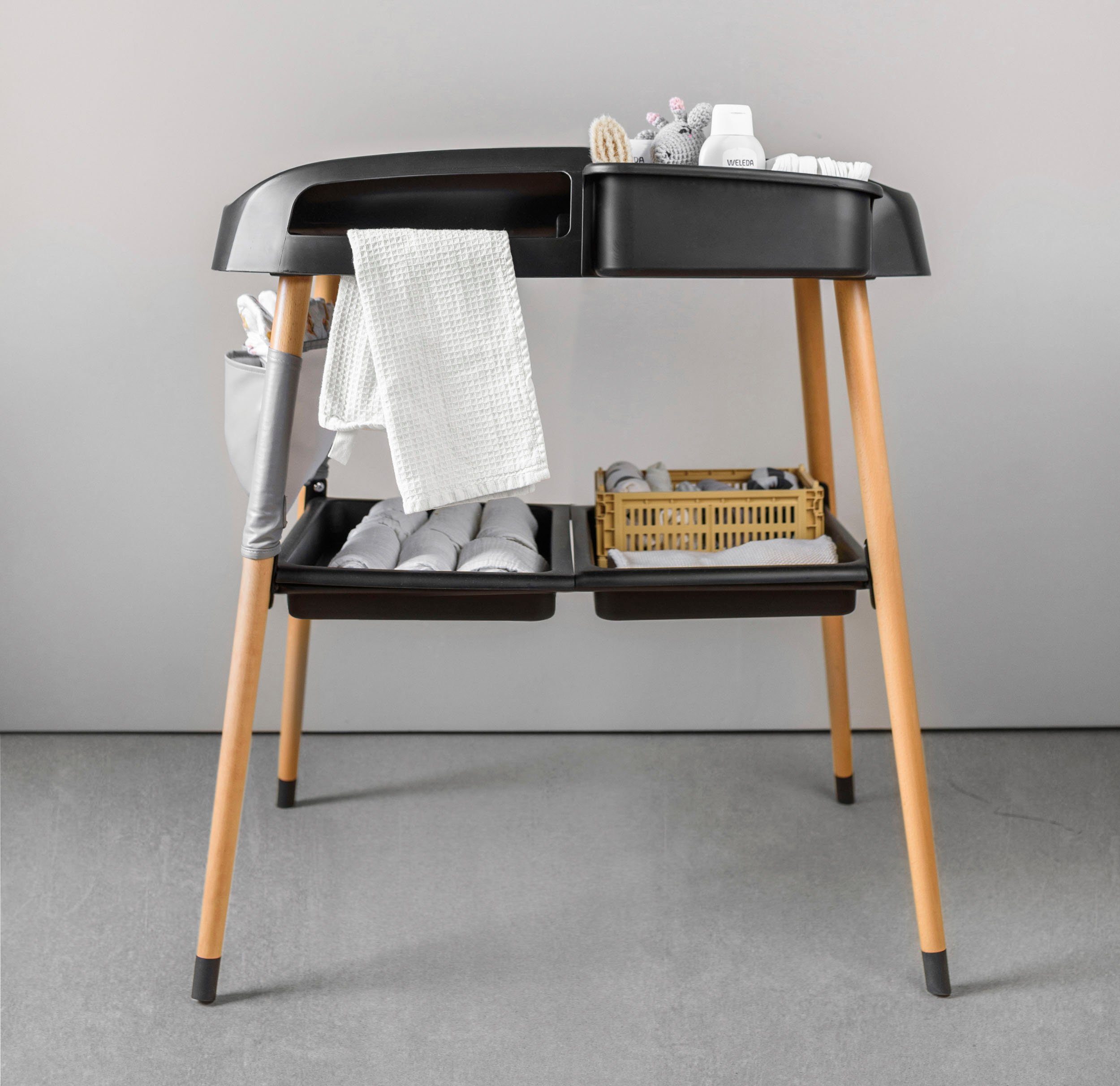 BabyGo Wickeltisch ChangeMe, schwarz, Made in Europe