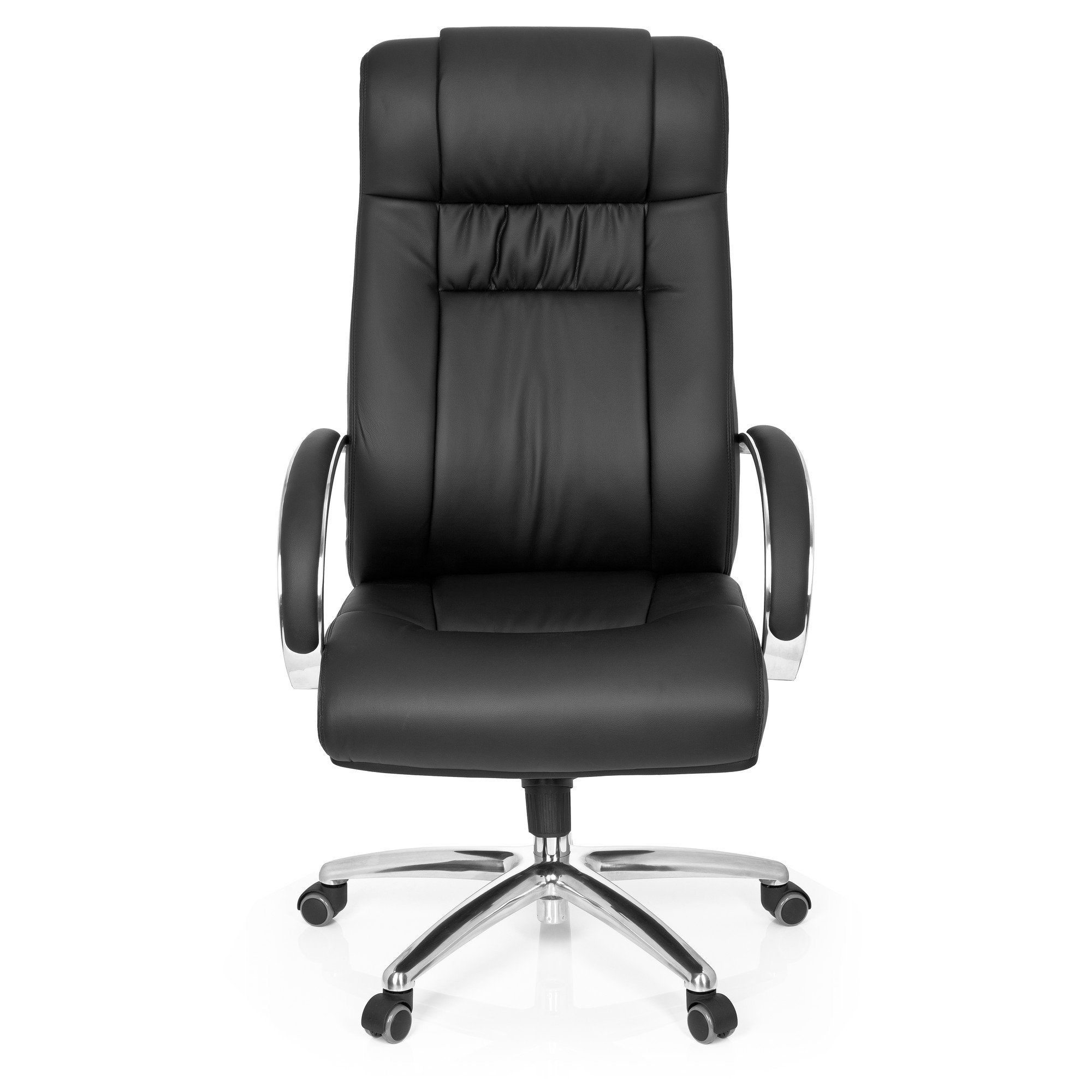 XXL Bürostuhl Chefsessel G ergonomisch mit Armlehnen Schwarz hjh Kunstleder St), OFFICE 600 Drehstuhl XXL (1 Drehstuhl
