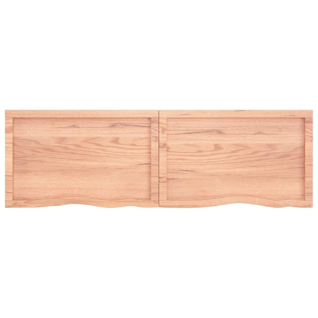 furnicato Tischplatte Hellbraun 160x50x(2-4)cm Massivholz Eiche Behandelt