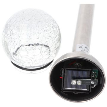 EZ SOLAR LED Gartenleuchte LED Solar Wegeleuchte Cracked Ball, Solar Gartenleuchte mit Farbwechs