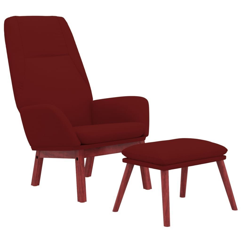 vidaXL Sessel Relaxsessel mit Hocker Weinrot günstig online kaufen