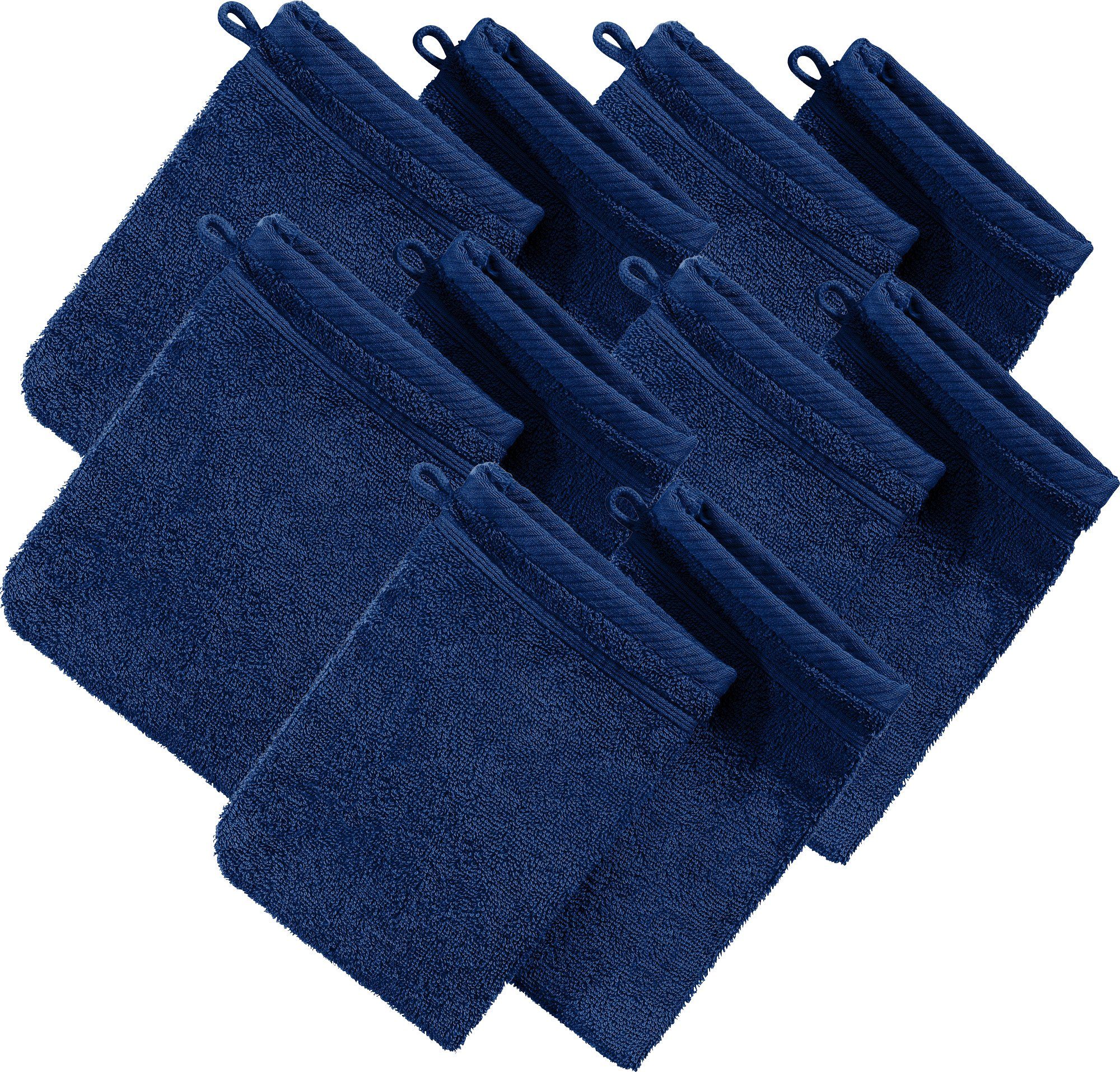 Erwin Müller Waschhandschuh Waschhandschuh "Heidelberg" 10er-Pack, Frottier, Walk-Frottier Uni